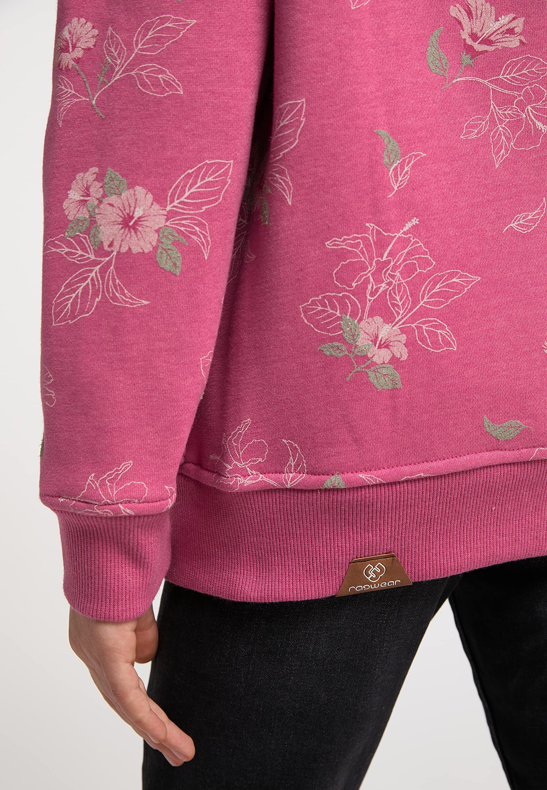 Ragwear Mädchen Übergangsjacke THEA Flowers – Sweatjacke mit Blumenmuster, Kapuze & Reißverschluss – Leichte Kinder Jacke für Frühling & Herbst – Bequem & stylisch
