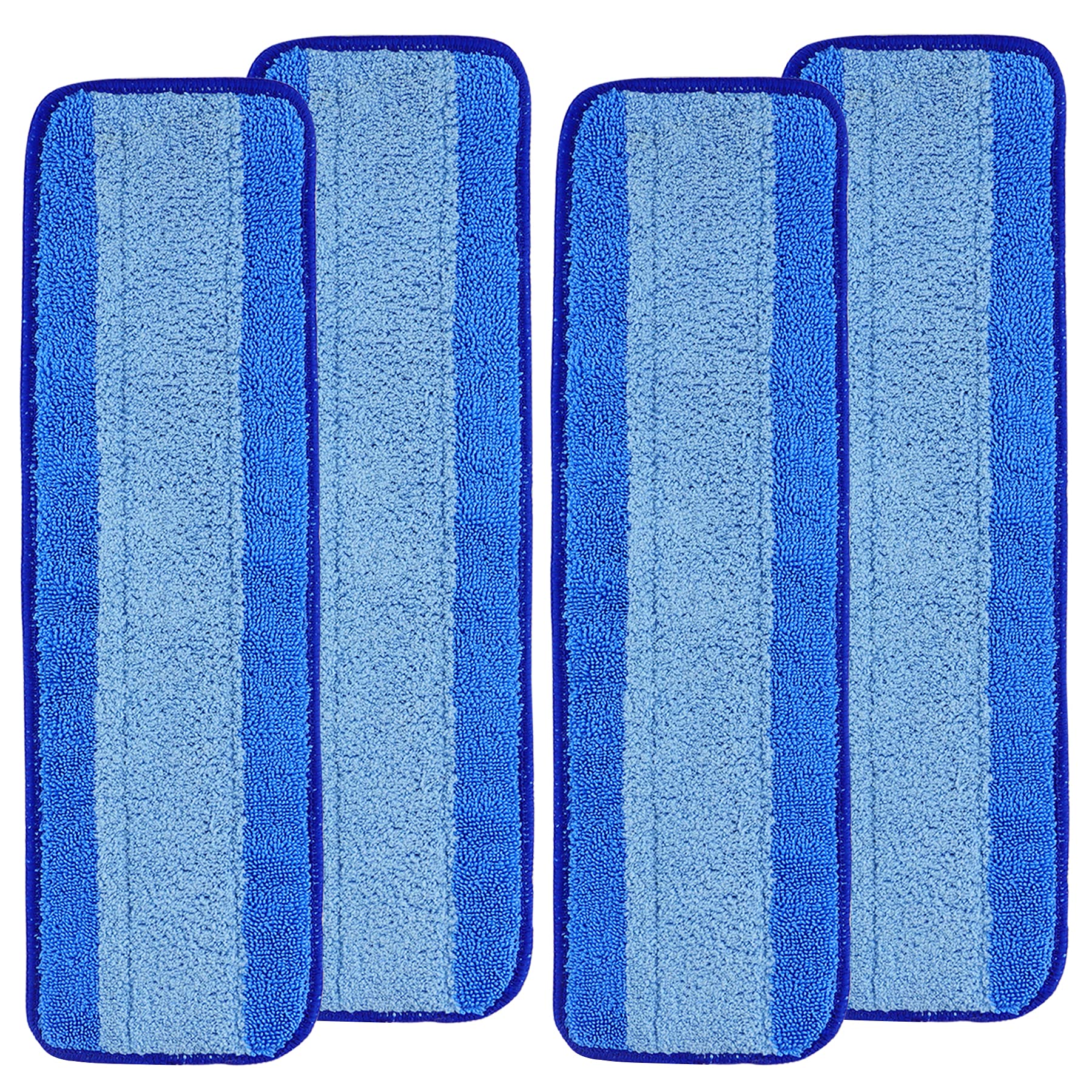 Microfiber Mop Pads Compatible with Bona, 4 Pack Mop Head Cleaning Pads Replacement for Hardwood Floors, 18 Inch