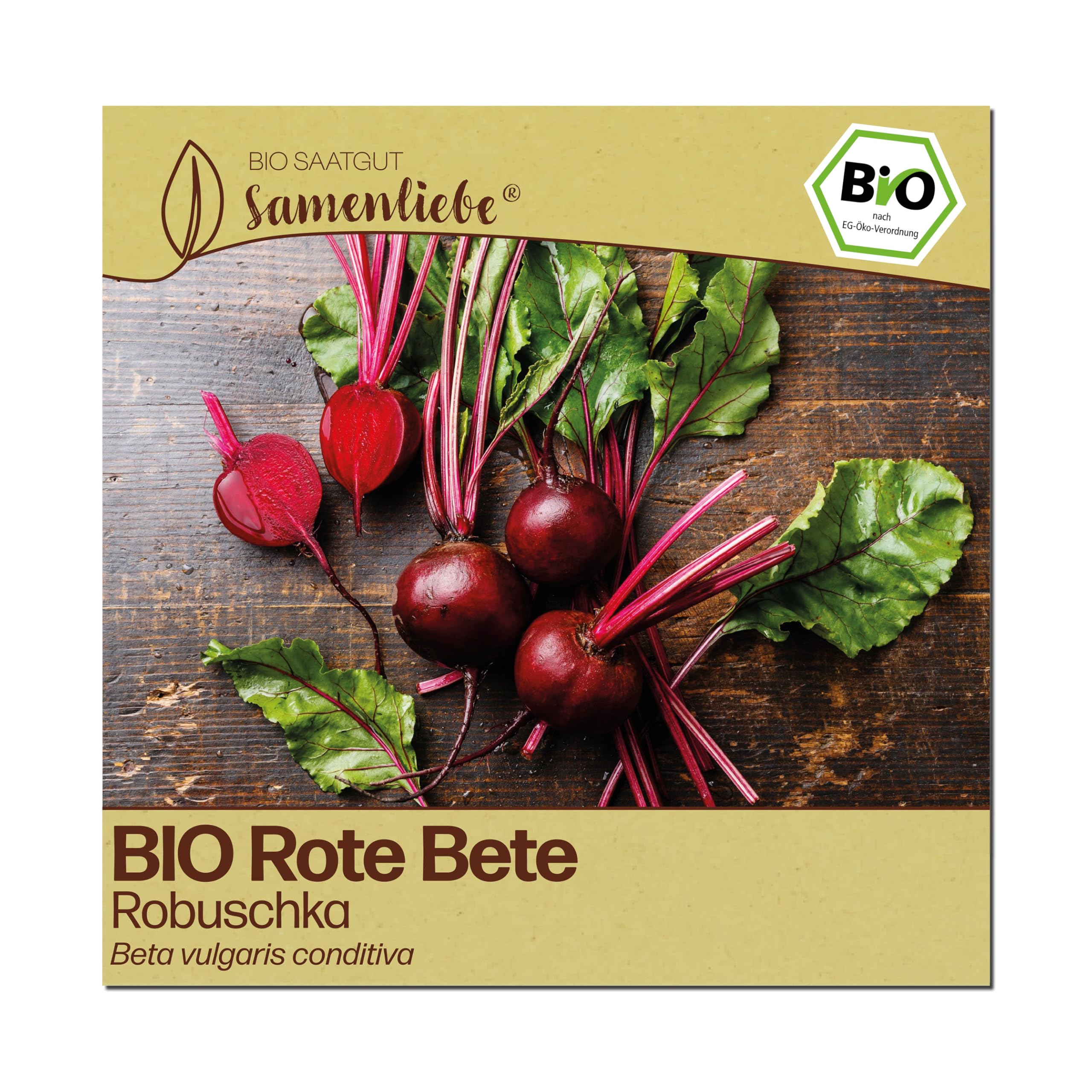 Samenliebe BIO Rote Bete Samen | Beete Robuschka - dunkelrot - samenfestes BIO Saatgut