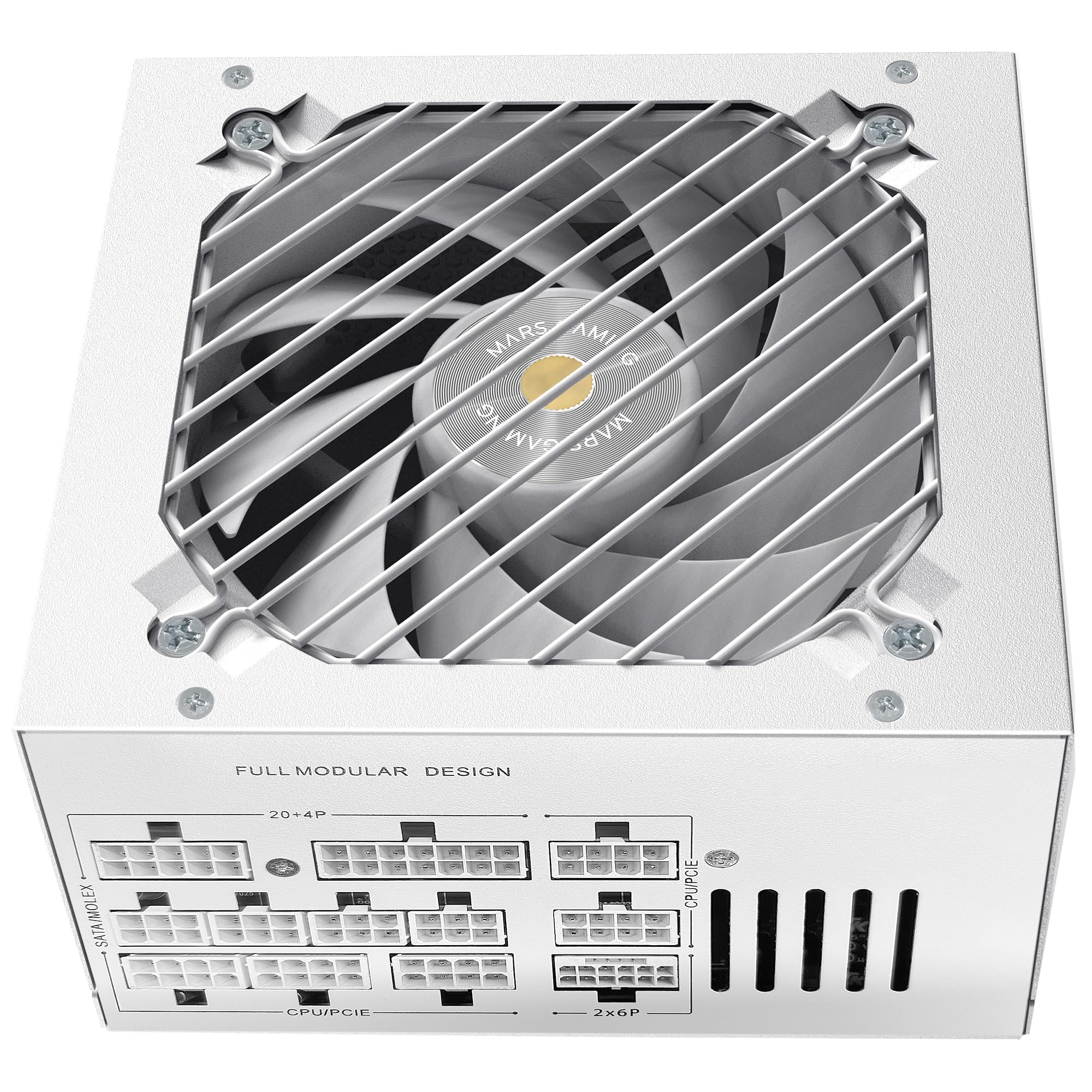 Alimentatore Mars Gaming MPB1200PSI 1200W, 80 Plus Gold, Modulare, Bianco