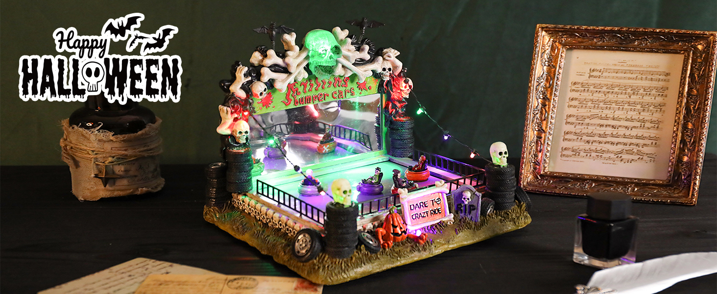 Amazon.com: VCUTEKA Village Bumper Car Figurine With Skeletons