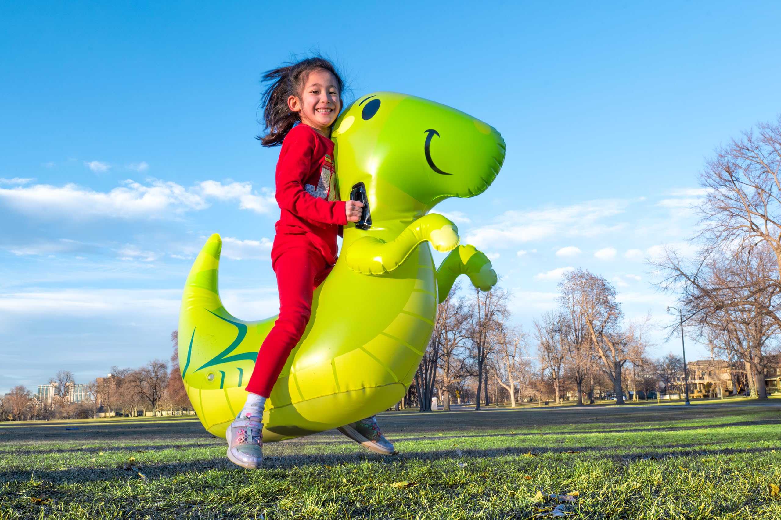 Dinosaure Sauteur pour Enfants, Jouet rebondissant, élan Gonflable, Cadeau pour Enfants