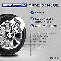 Vista 3 de Sensor TPMS, sensor de monitoreo de presión de neumáticos de 433 Mhz apto para Chrysler Jeep Dodge Ram Reemplazo # 56029398AB (paquete de 4)