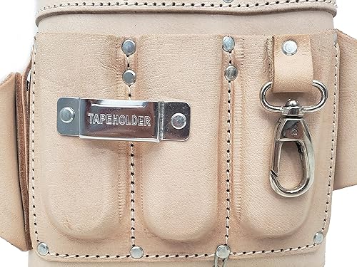 Miniatura 6 de Bolsa de herramientas para electricista, organizador de herramientas eléctricas, 6 bolsillos con soporte para cinta, cadena de cinta y gancho a