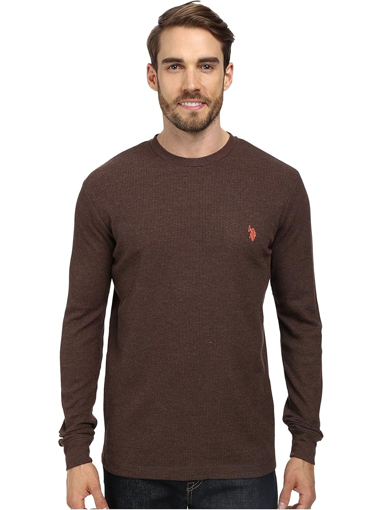 U.S. POLO ASSN. Long Sleeve Crew Neck Solid Thermal Shirt