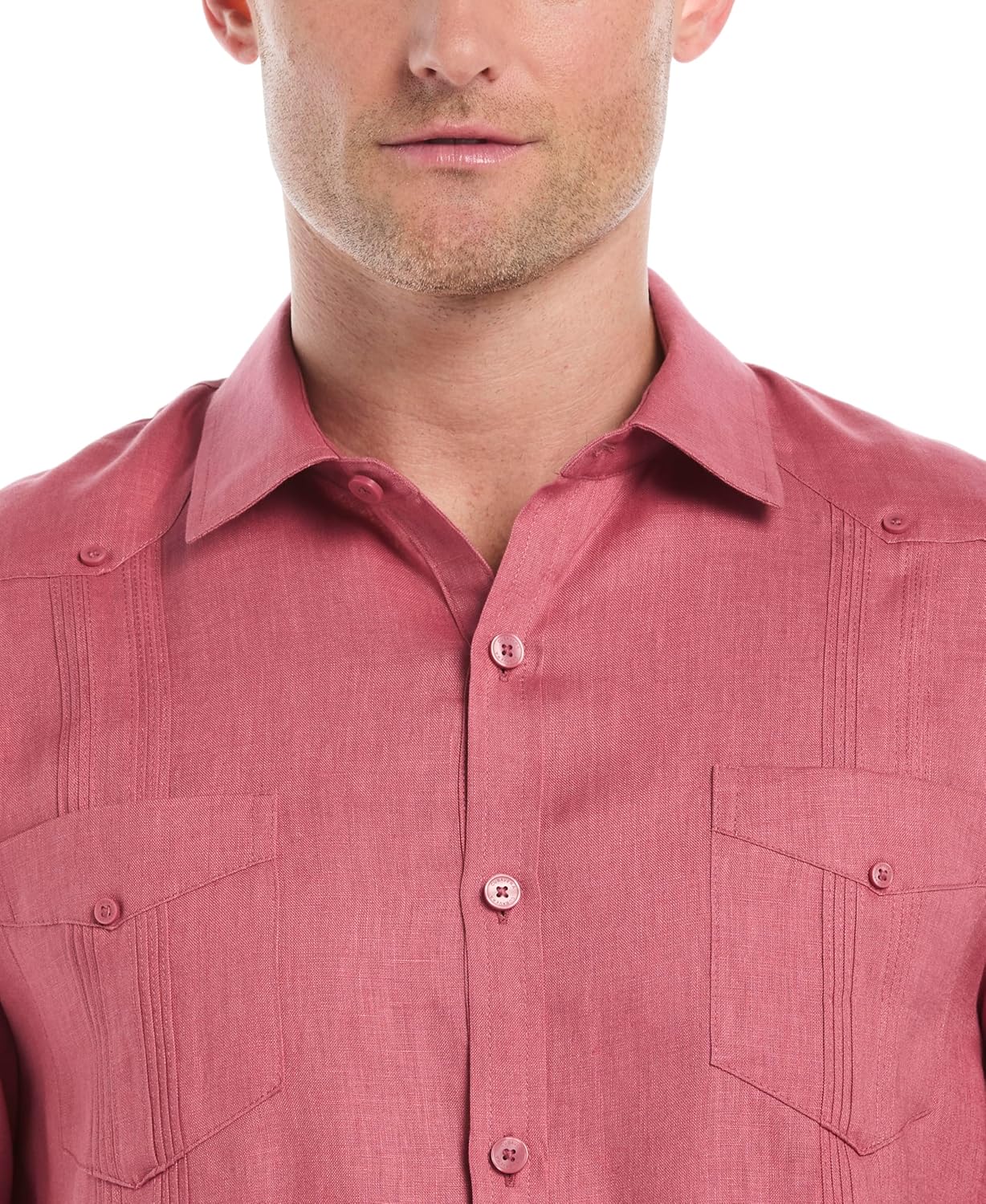 Cubavera Men's 100% Linen Four-Pocket Long Sleeve Guayabera Shirt, Pintuck Detail, Relaxed Fit (Available in Big & Tall) - Image 6