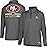 Ultra Game NFL Official Adults Super Soft Quarter Zip Long Sleeve T-Shirt - Unisex, San Francisco 49ers, Heather Charcoal, Medium