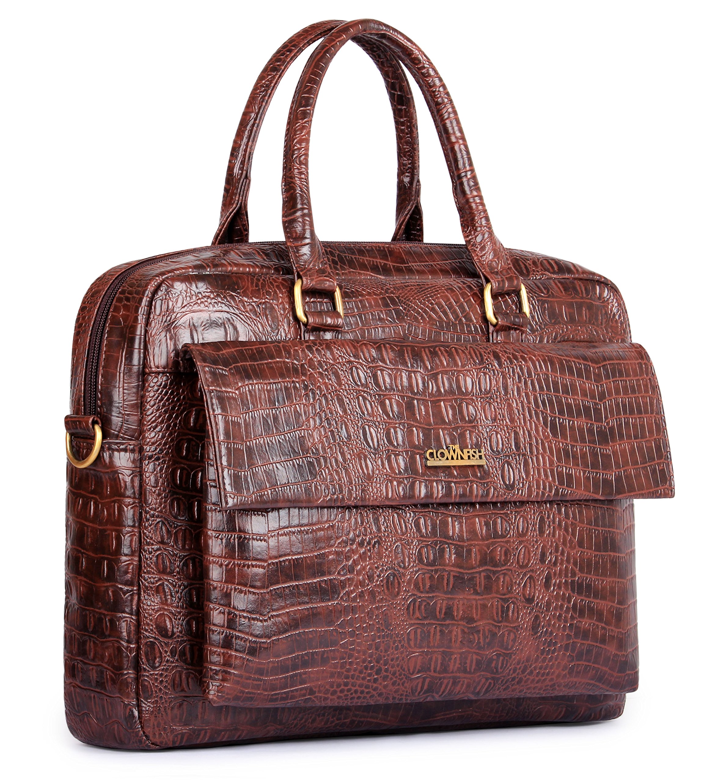 The Clownfish TCFLBFL-RSS156RU44 Crocodilan 15.6-Inch Laptop Bag (Rust) (B07B939CZD) Amazon Price History, Amazon Price Tracker