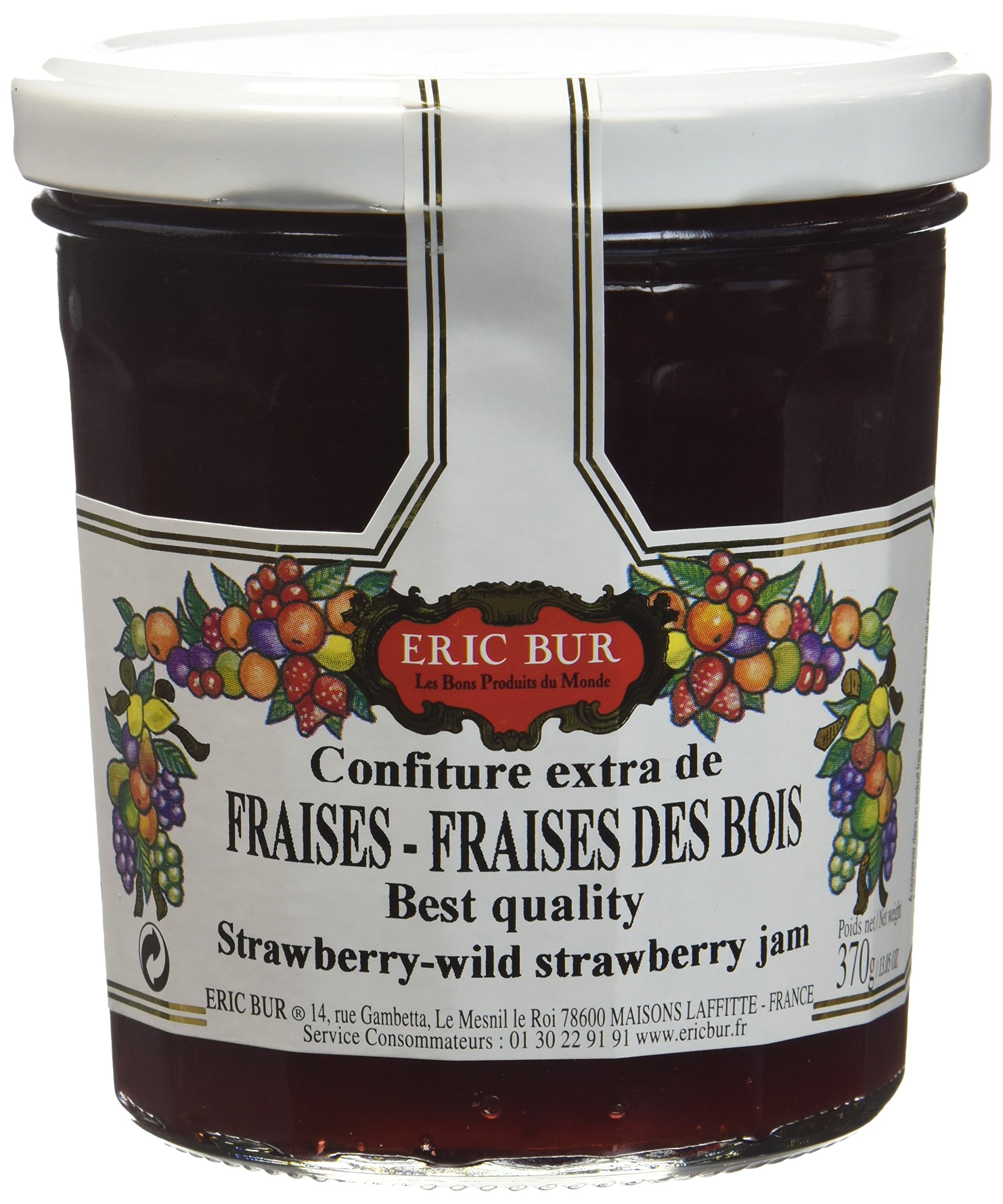 ERIC BUR Confiture Extra de 4 Fruits Rouges 370 g - Lot de 3 - 5