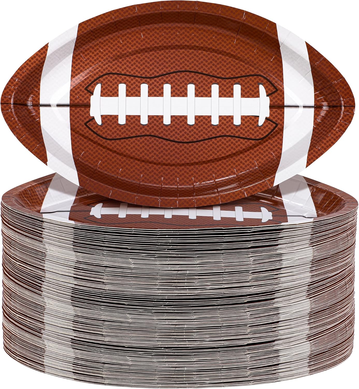 durony 200 Pieces Football Party Plates Football Shaped