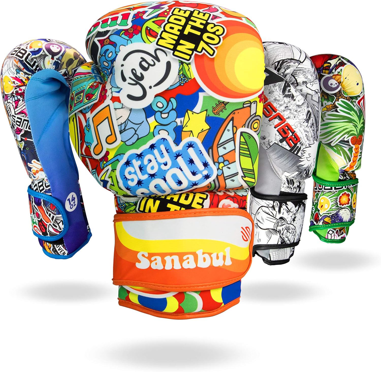 Sanabul Sticker Bomb Adult Boxing Kickboxing Training Gloves, Training