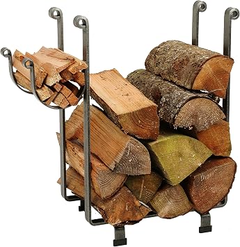 Enclume Rectangular Log Rack, Hammered Steel