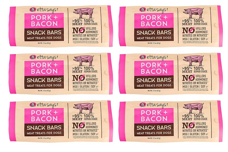 Petisco para Cães de Carne Suína e Bacon etta says! Pacote com 6
