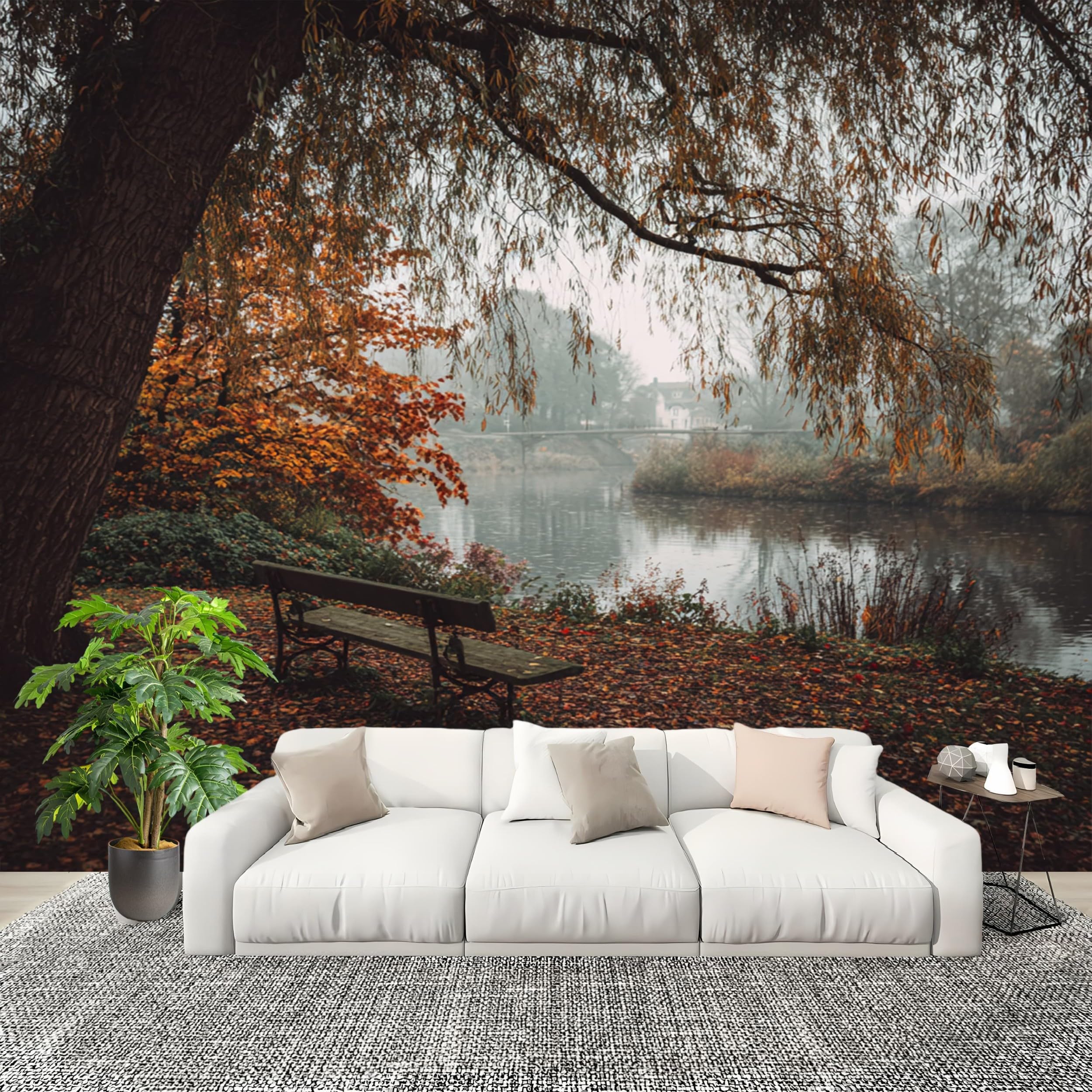 Papier Peint Intissé Fresque Murale Automne Poster Photo 250x175 cm