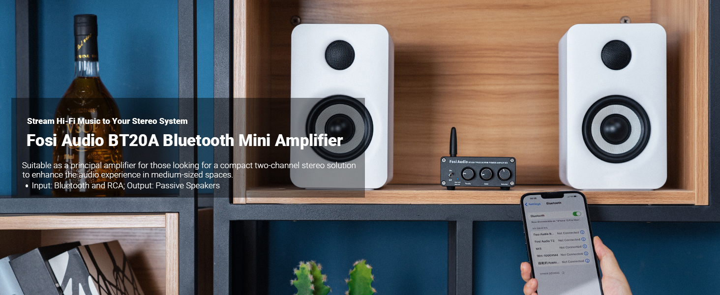 Amazon.com: Fosi Audio BT20A Bluetooth Stereo Amplifier, 2 Channel