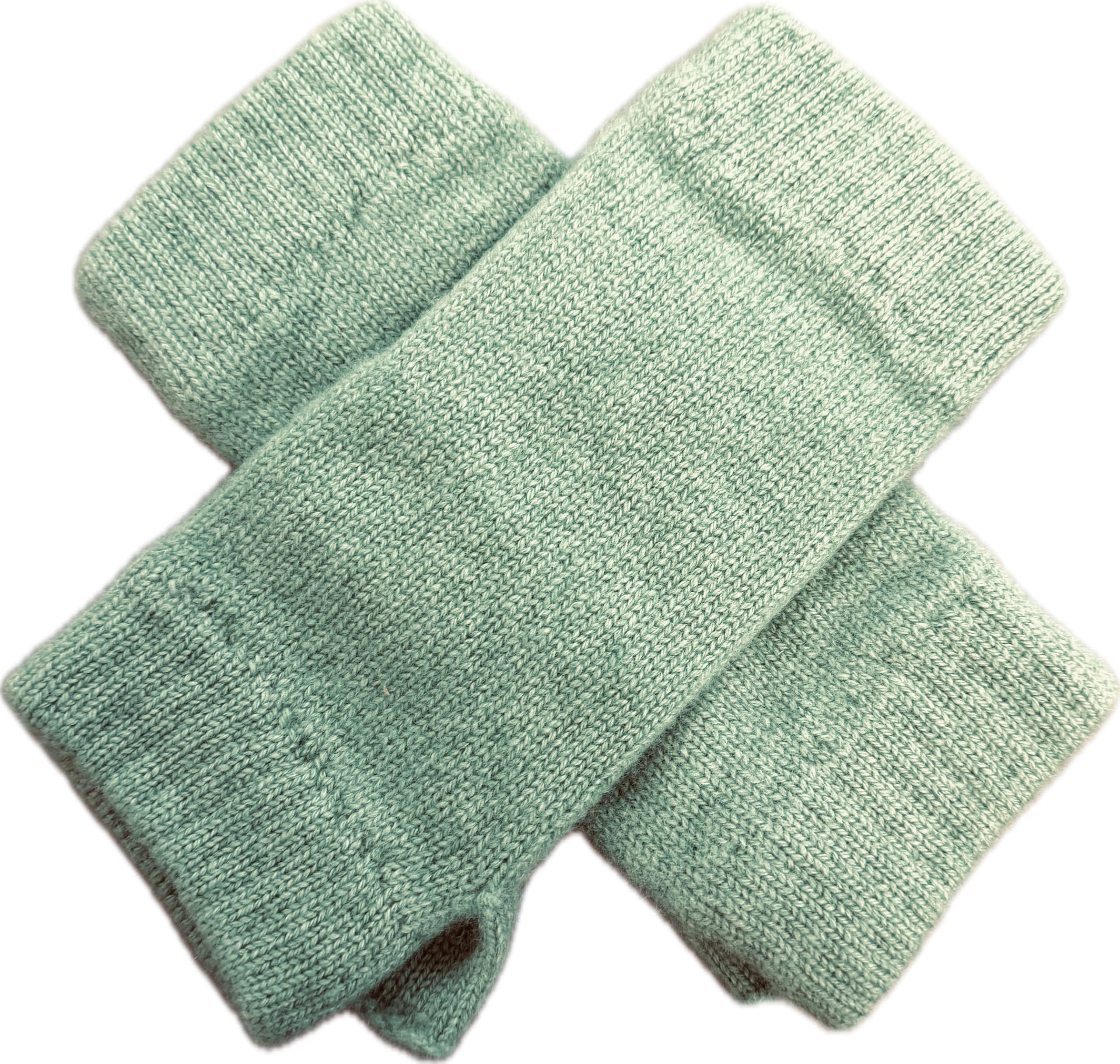 Graham Cashmere Women's Mint Green - Pure Cashmere Fingerless Wrist Warmers - Made In Scotland - Gift Boxed (Mint Green)