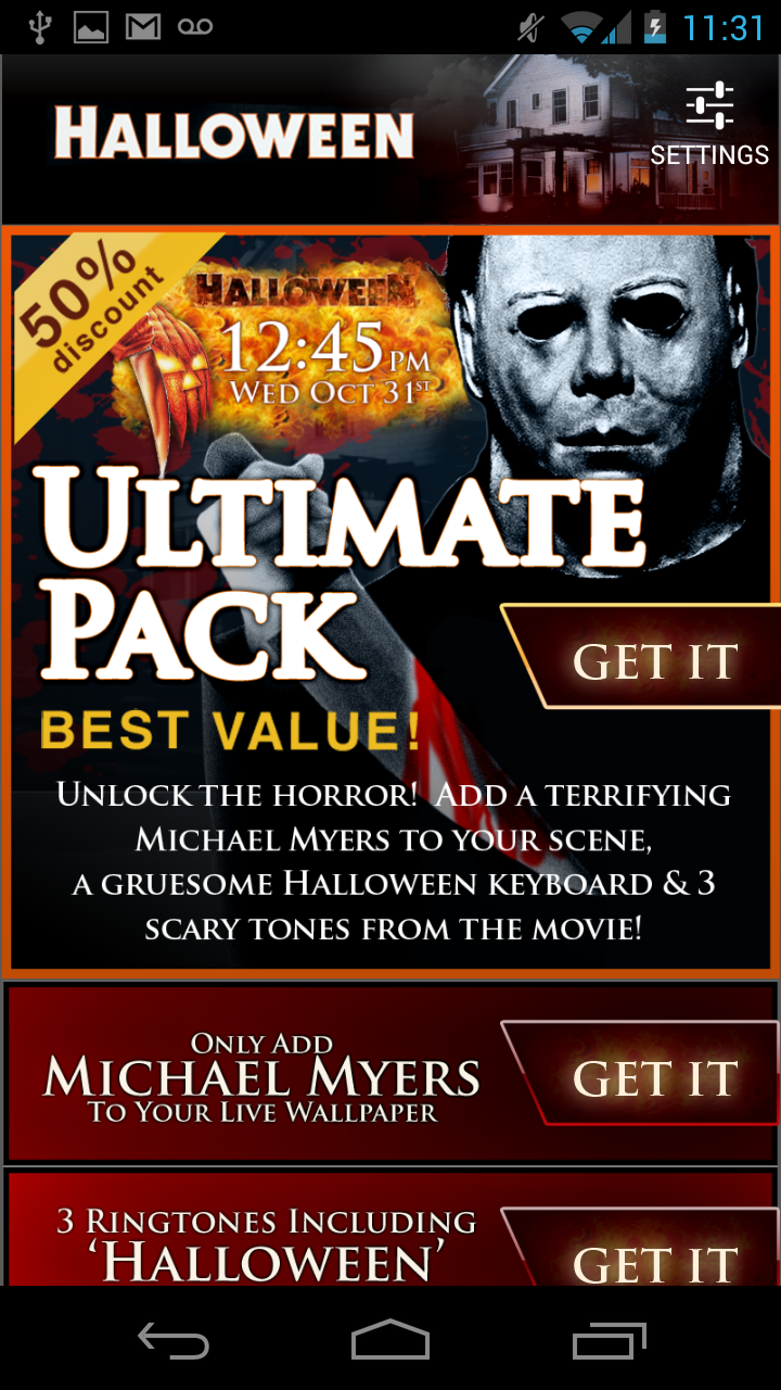 Halloween Live Wallpaper App on Amazon Appstore