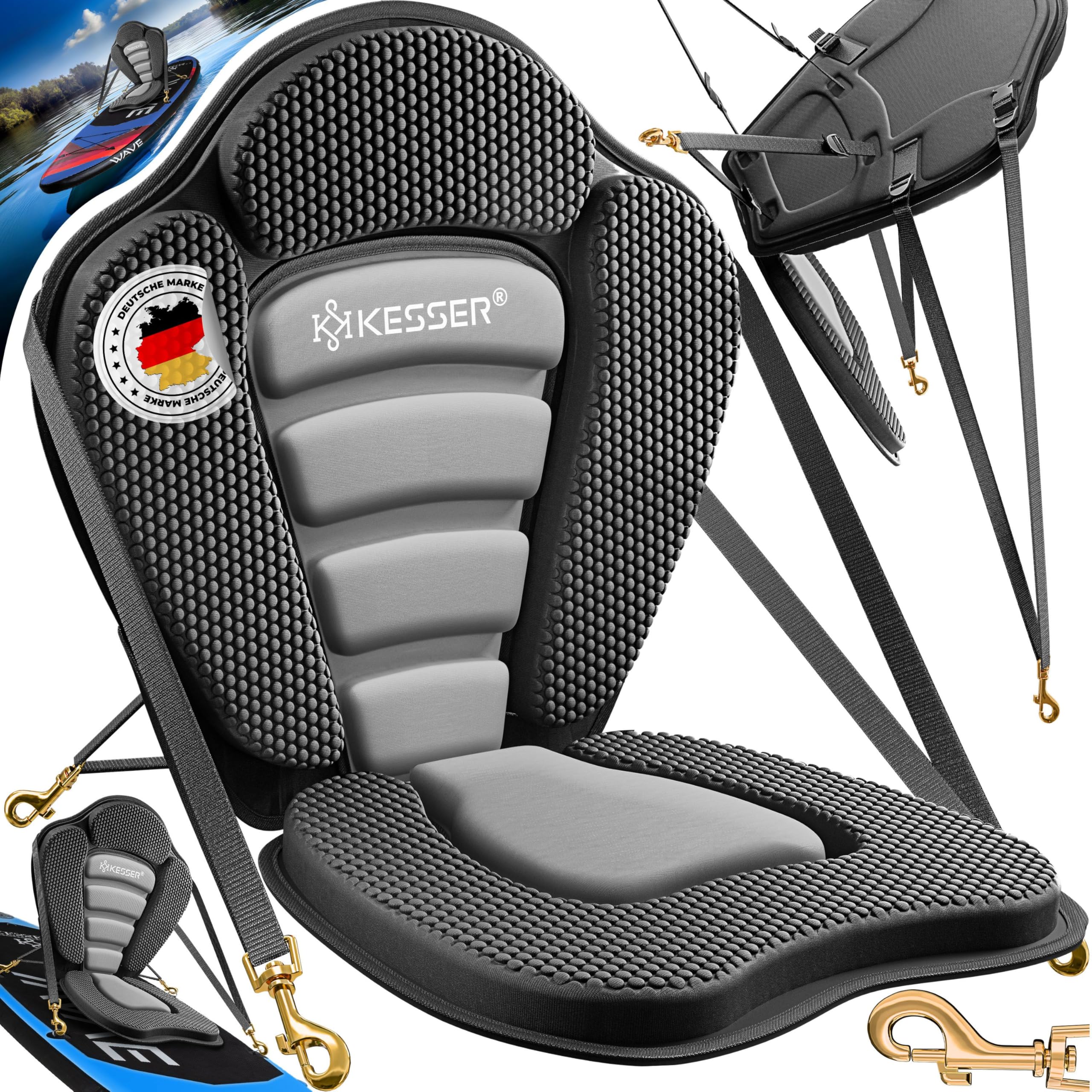 KESSER® Siège de Kayak pour Sup Board Stand Up Paddle Siège de Surf, siège rembourré pour Paddle, Paddle, siège rembourré 32 x 38 cm, Dossier 51 x 45 cm, Montage Rapide et Facile