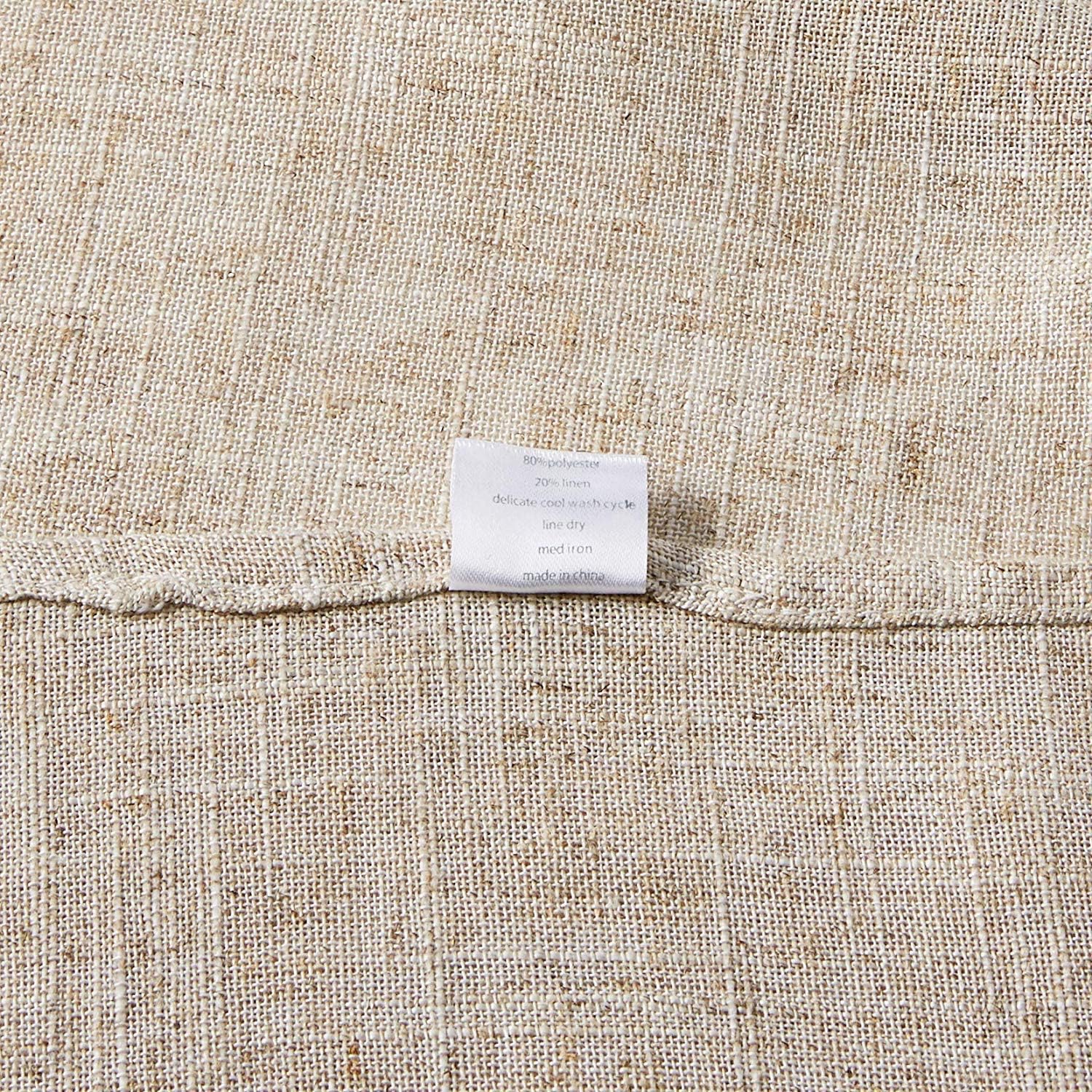 Fennco Styles Handmade Hemstitch Design Table Runner 16" W x 90" L - Natural Table Cover for Everyday Use, Dining Table, Weeding, Holiday and Special Occasion