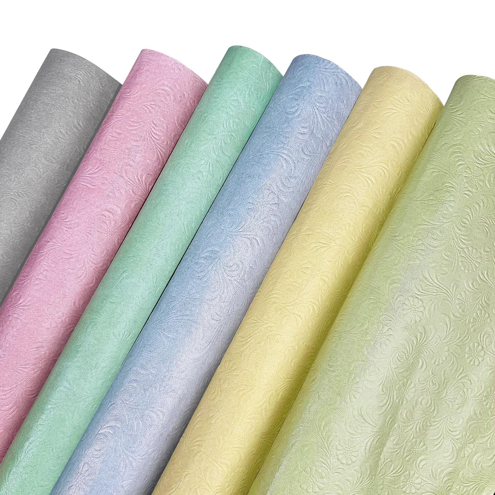 KidsyWinsy Premium Gift Wrapping Paper Sheets (Pastel Embossed, Pack Of 12) With Tags, Ribbon Bows, Confetti | Gift Wrap Paper For Packing | Wrapping Sheets For Birthday, Wedding Anniversary, Festive Occasions