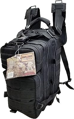 Explorer Black Tactical 72 Hour Combat Rucksack Backpack