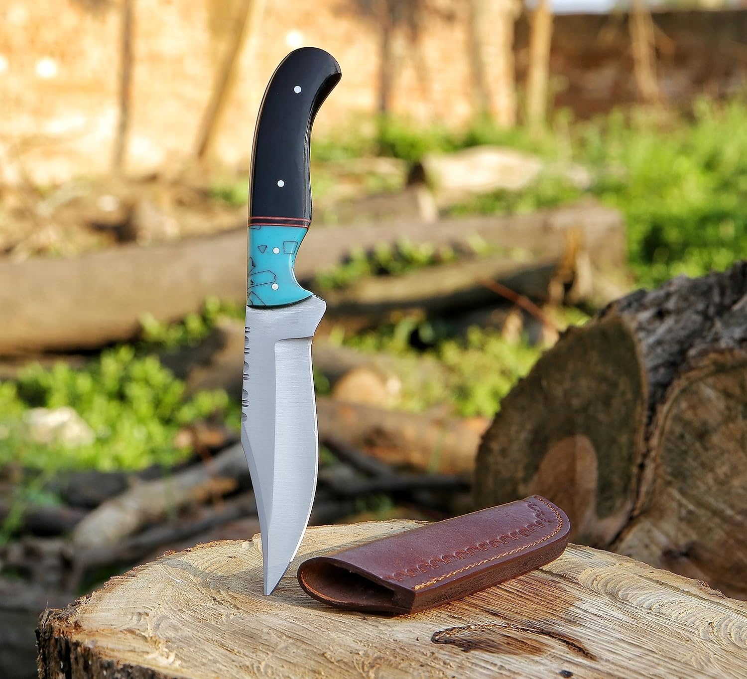 METAL OF HONOR Skinning Knife for Hunting 9" Handmade Fixed Blade Small Bowie Knife with Sheath | High Carbon Steel Full Tang Drop Point Deer Knife for Field Dressing | Camping and Outdoor Use - Image 8