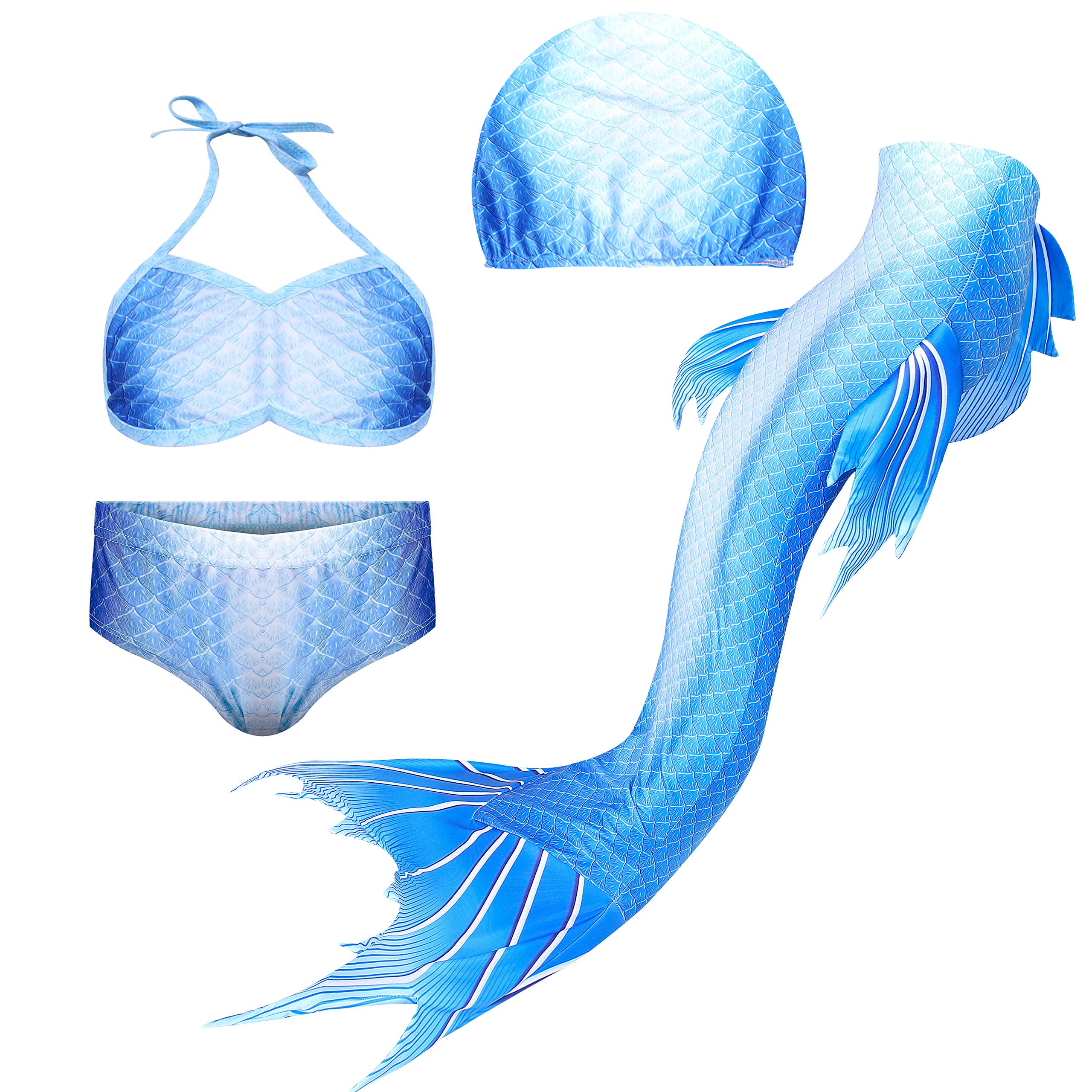 Buy Girls Mermaid Swimming Costume Mermaid Tail Swimmable Bikini Set