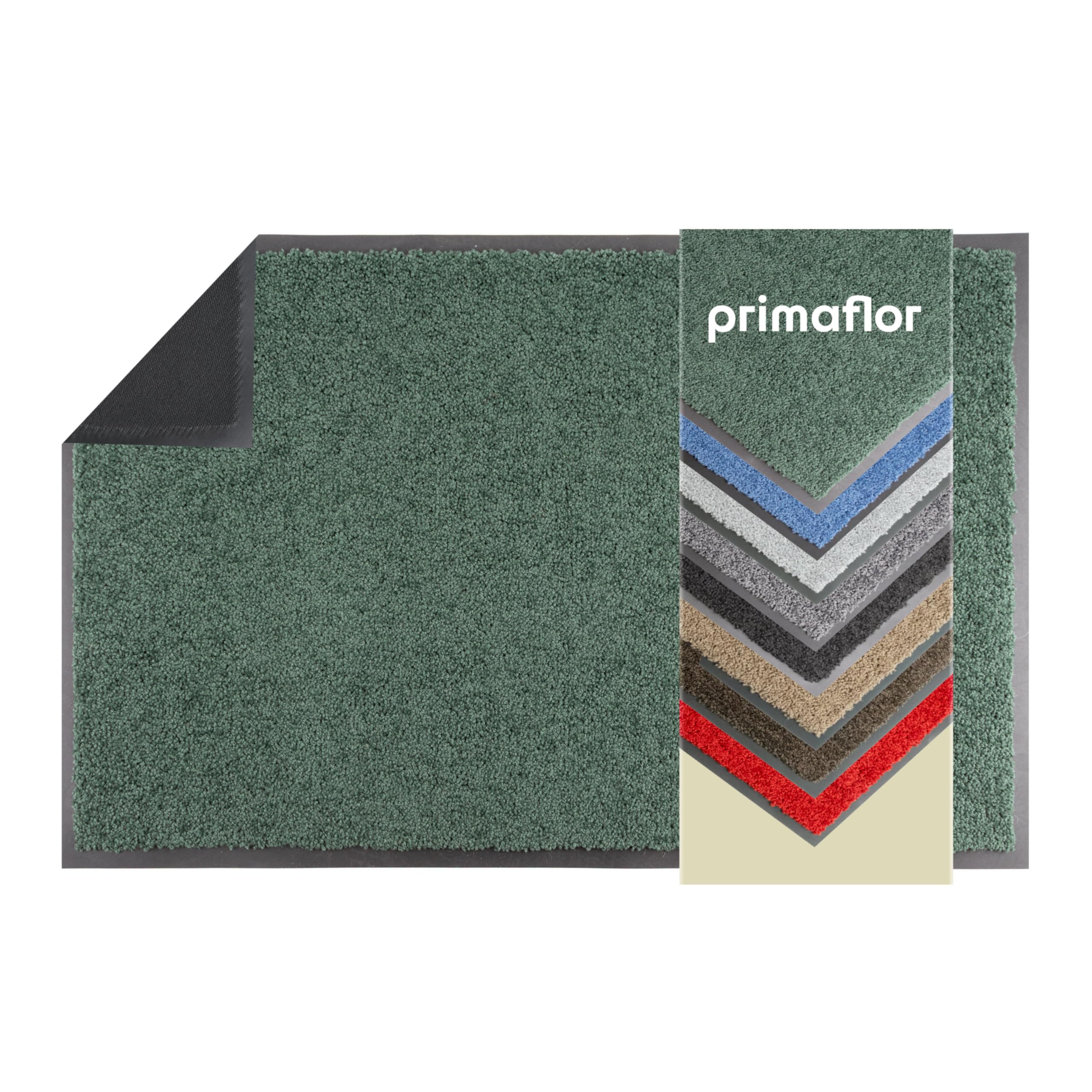 Primaflor Schmutzfangmatte | 90x150cm | Waldgrün | 100 % Polyamid-Tuft, 6 mm stark, Eco-Gummi-Rücken, für Eingang, Flur, Büro, Feuchtraum und Messe
