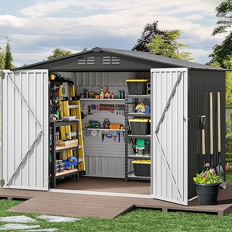 DWVO 6'x8' Outdoor Storage Shed: The Perfect Solution for Clutter-Free Living