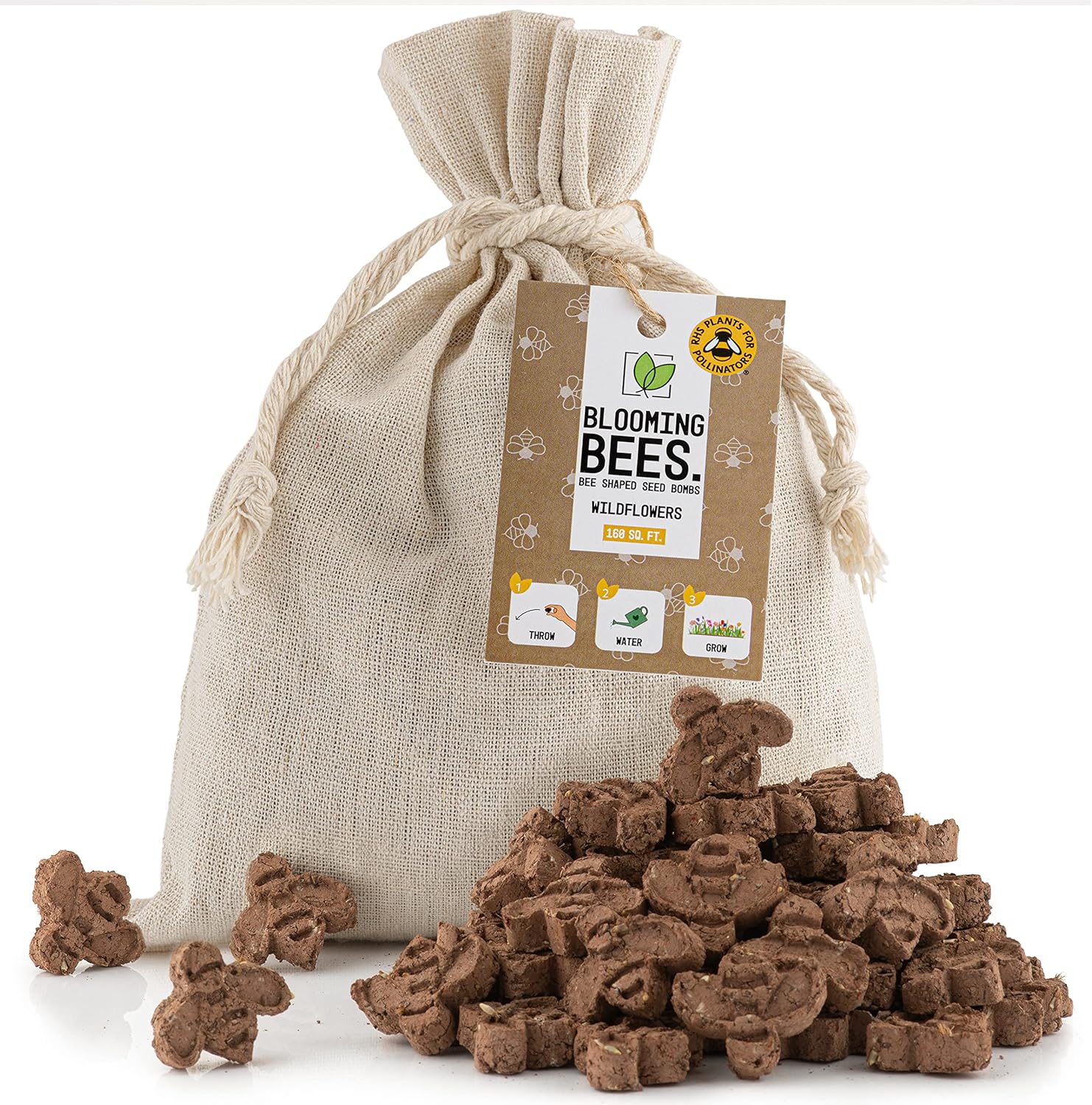 Blooming Bees Bee Shaped Seed Bombs 160 Square Feet of Coverage