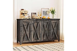 DWVO Rustic Buffet Cabinet with Ample Storage