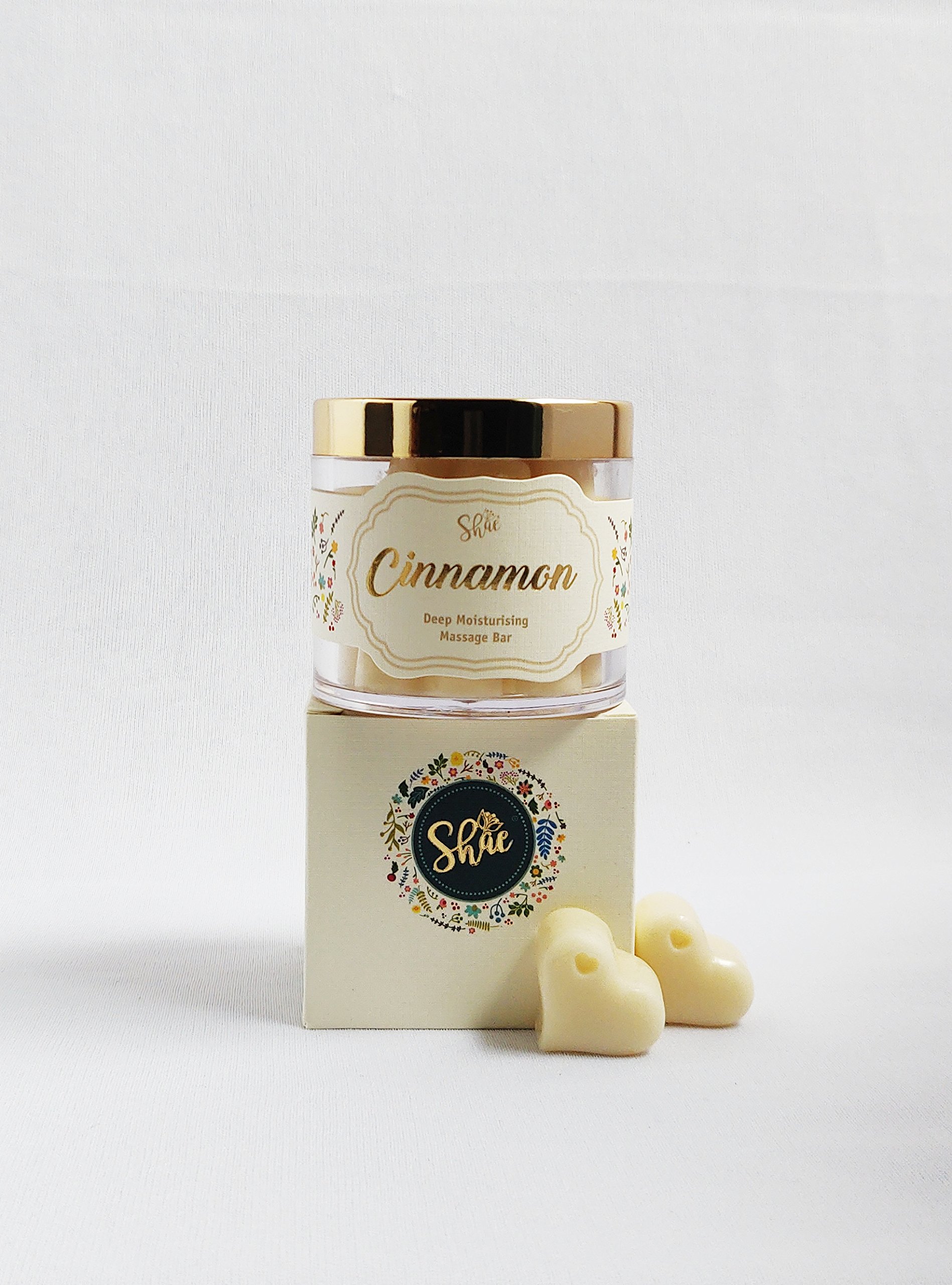 ShaeCinnamon Massage Bar - Natural Massage Oil with Shea Butter For Deep Moisturizing