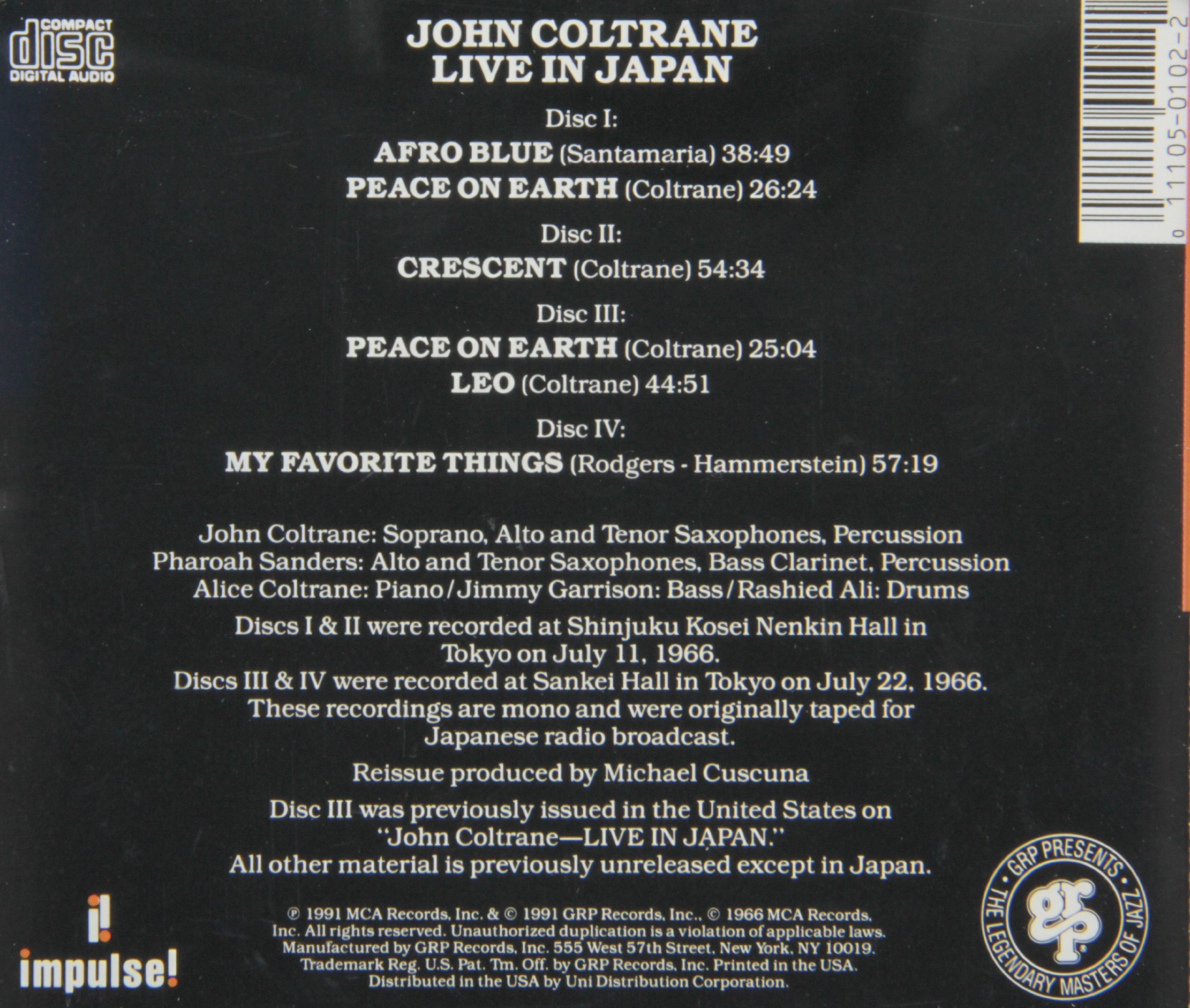 John Coltrane : Live in Japan