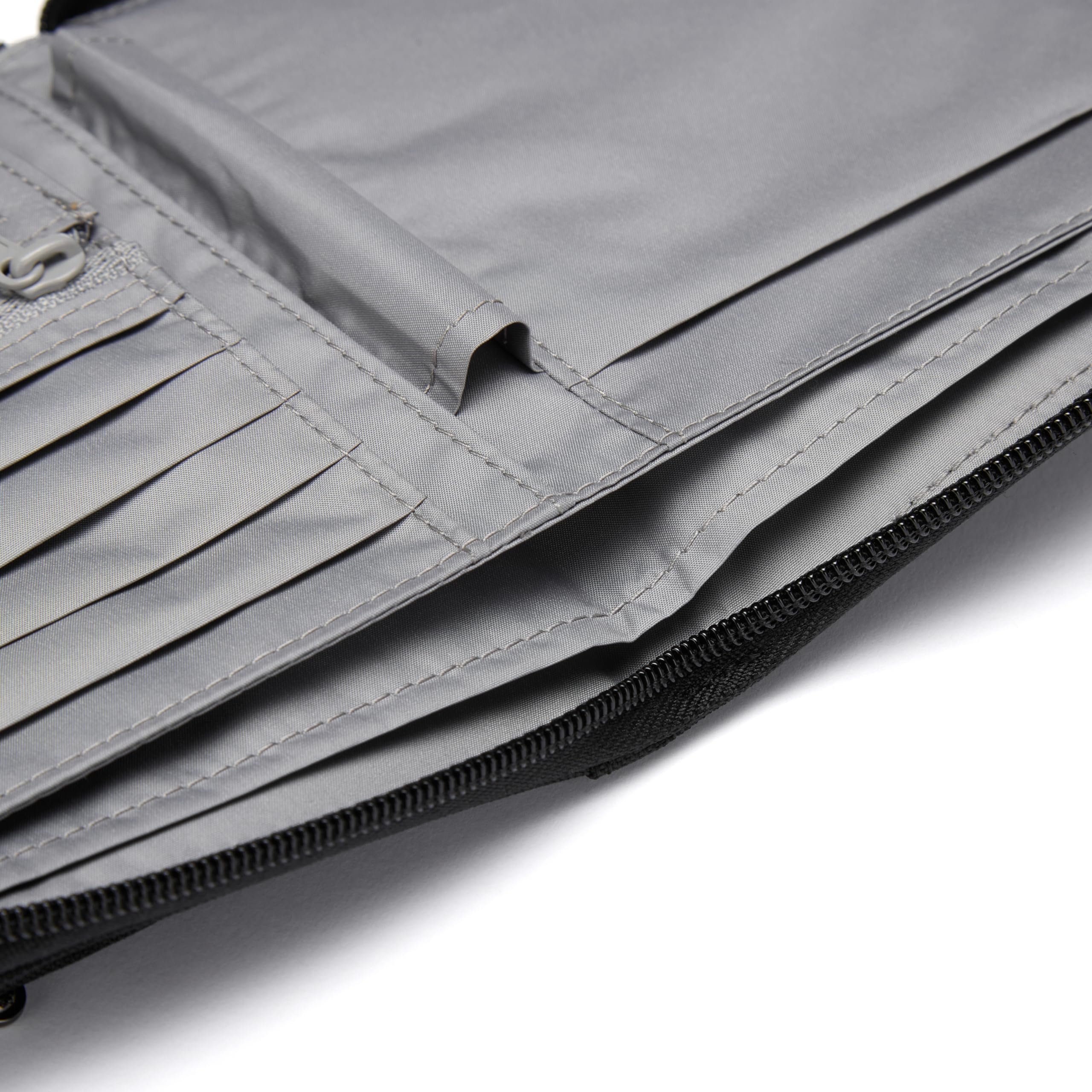Pacsafe Kompaktowy organizer podróżny, blokujący RFIDsafe RFID, czarny (Jet Black), rozmiar uniwersalny, blokujący RFID Rfidsafe kompaktowy organizer podróżny