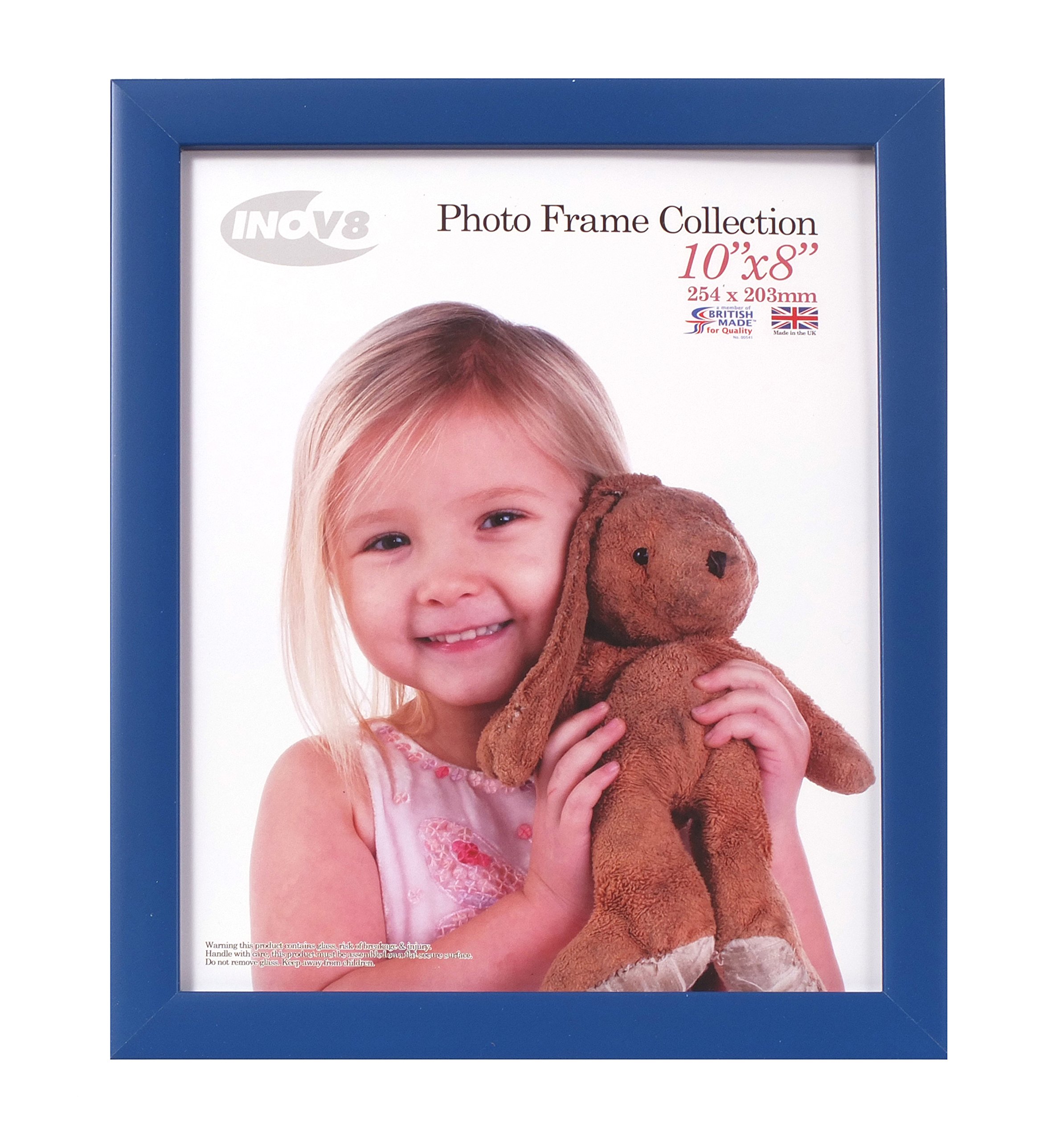 Inov8 Royal Blue British Made Traditional Picture/Photo Frame, 10X8 Inch, Pfvs-Robl-108