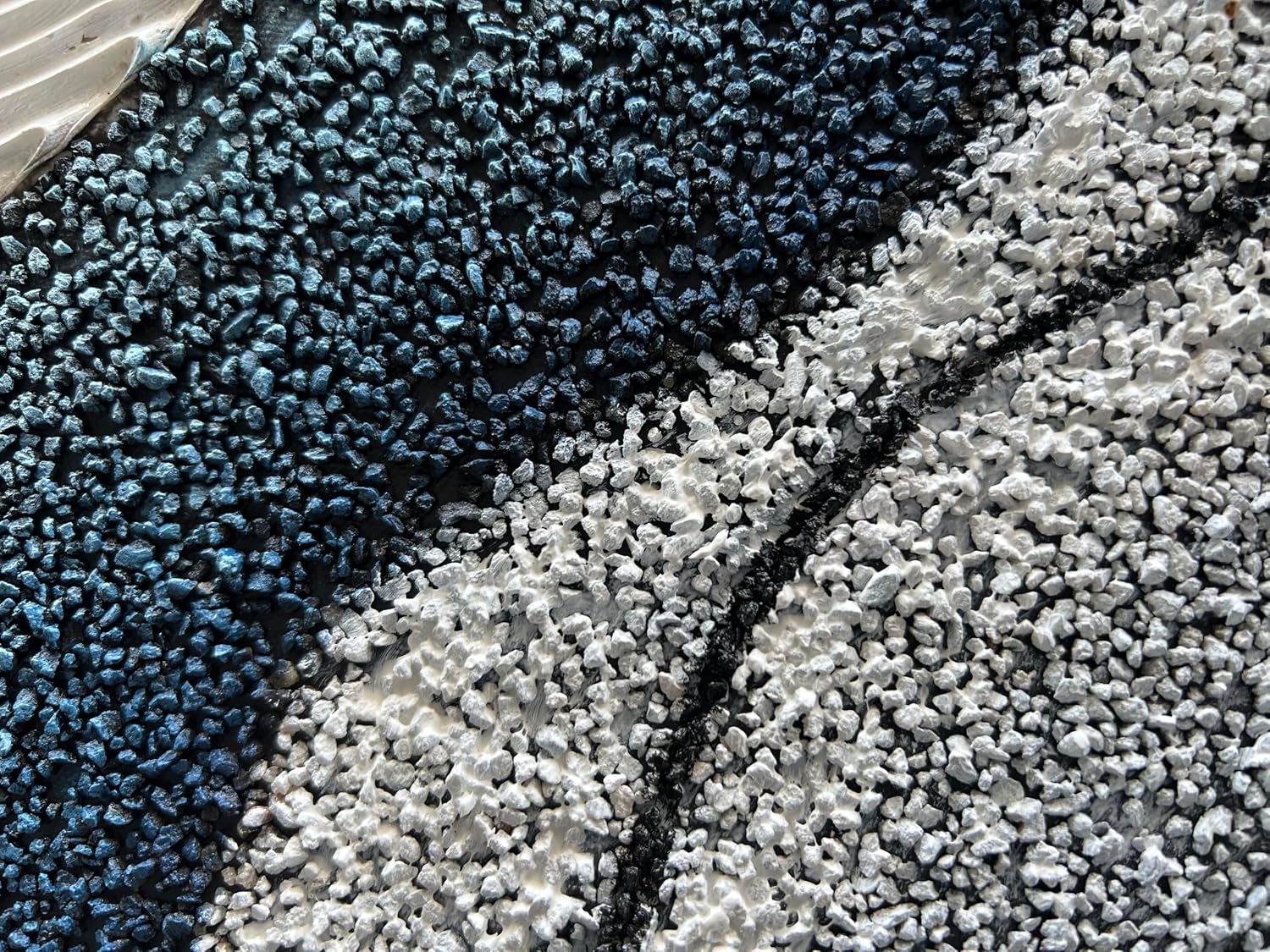 Art Hand-Painted Blue and White Textured Art Oil Painting Modern Abstract Canvas Art Deco 24x48 inches