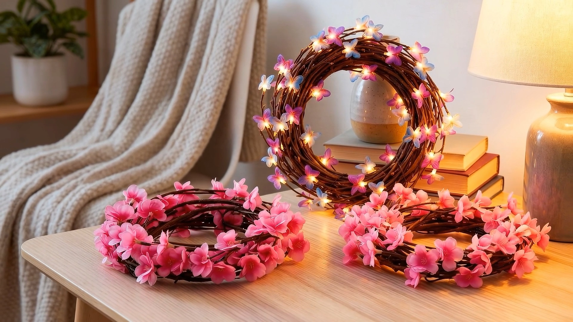 Amazon.com: Glooglitter 2 Set Cherry Blossom Tree Branch Lights
