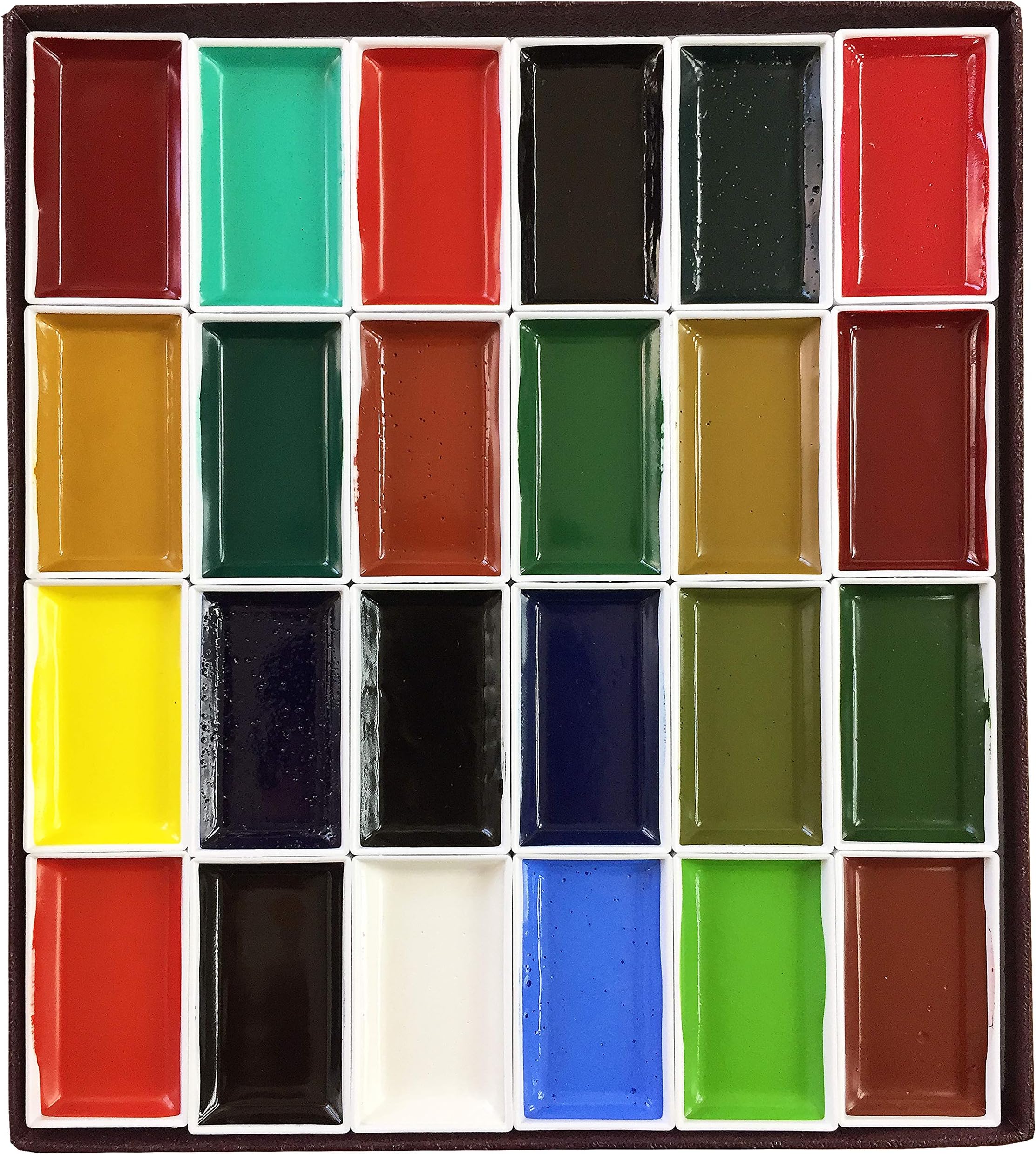 Nihonga Sumi-e Watercolour Paint Pan Set, 24 colours