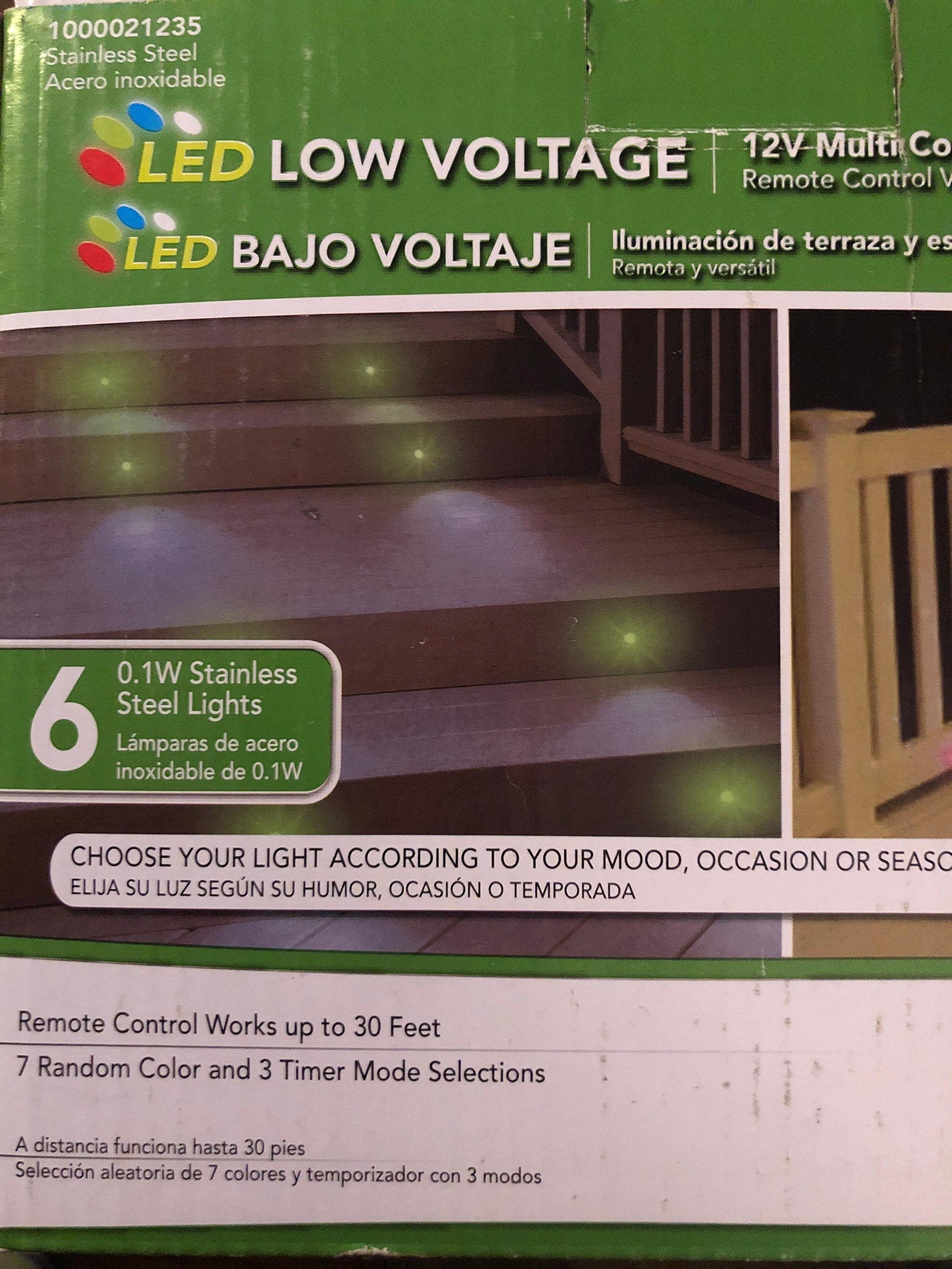 Paradise Stainless Steel Multi Color LED Deck Light Kit (6-Pack)