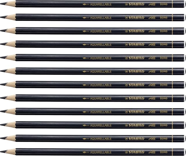 Marker Pencil - STABILO All - Box of 12 - Black