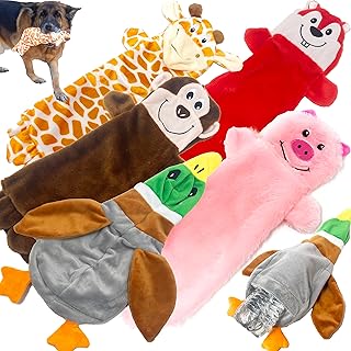 Jalousie 5 Pack No Stuffing Dog Toys Assortment - Holds A Bottle - Value Bundle Dog Water Bottle Toys Assortment Puppy Pet Mutt Dog Toy Dog Toy for Medium Large Dog