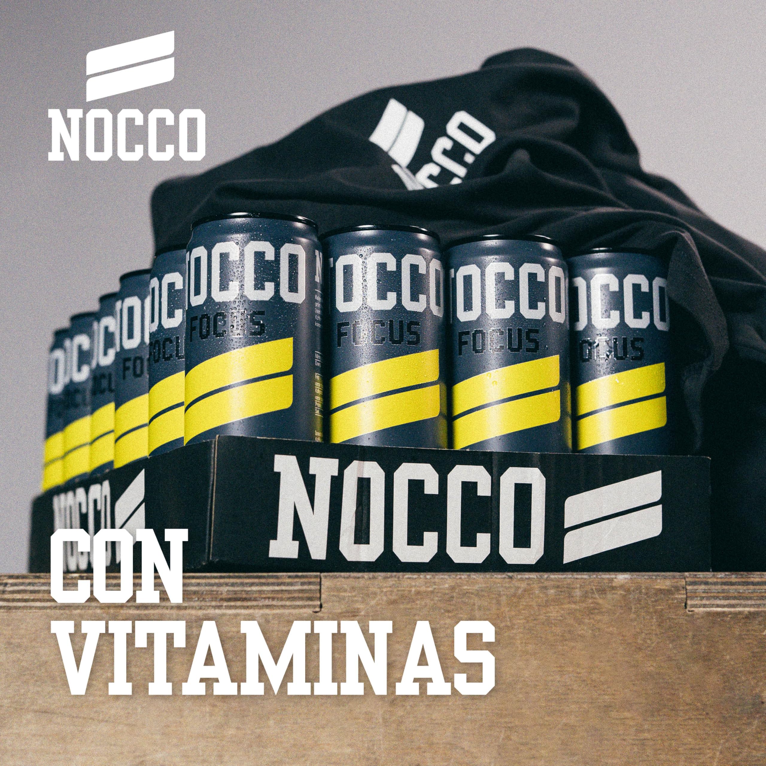 NOCCO -Bebida Energética con 180mg Cafeína, Enriquecida con Vitaminas B6 y B12, Sin Azúcar, Sin Carbohidratos - 24 x 330ml inkl. Pfand (Grand Sour)