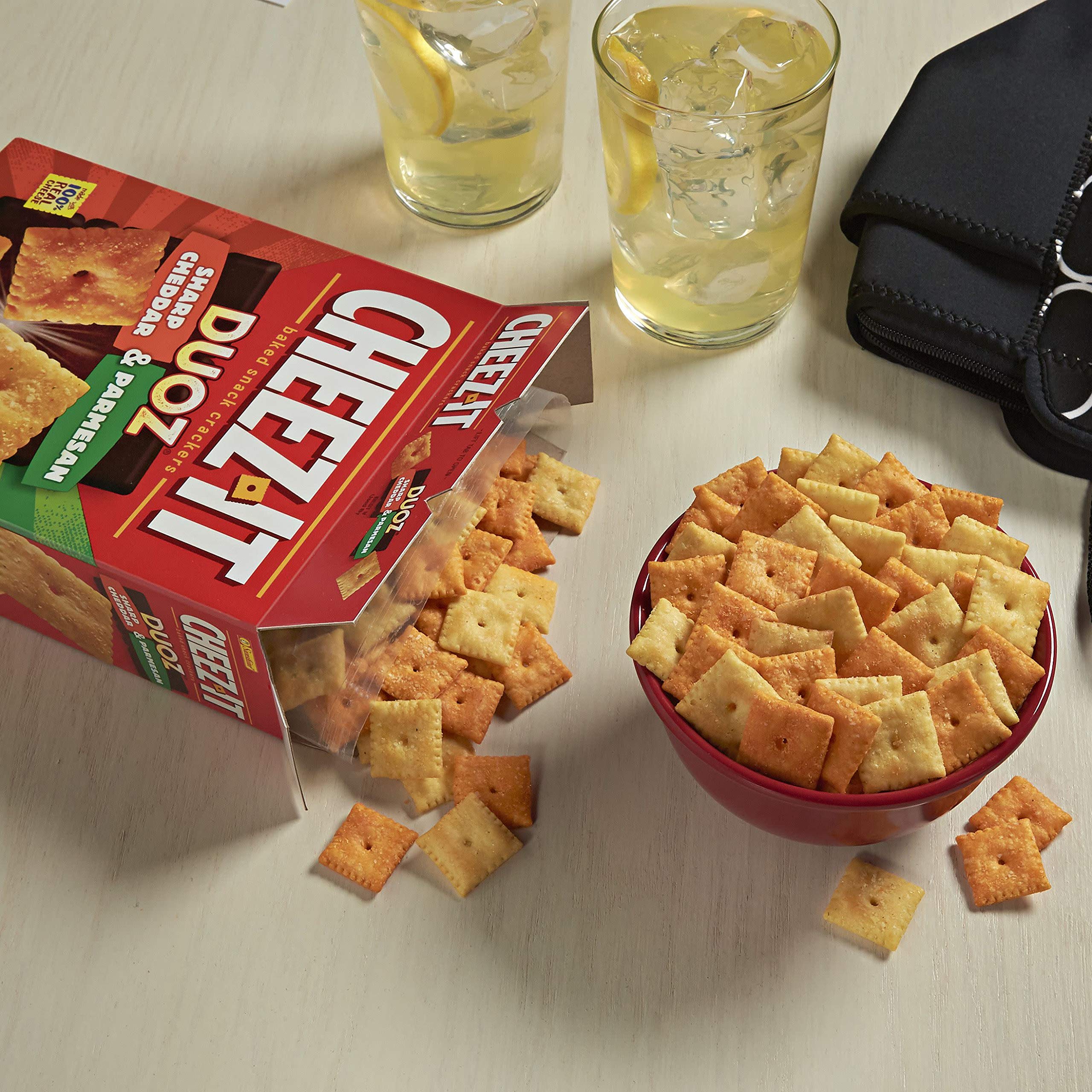 CheezIt DUOZ Cheese Crackers, Baked Snack Crackers, Office and Kids