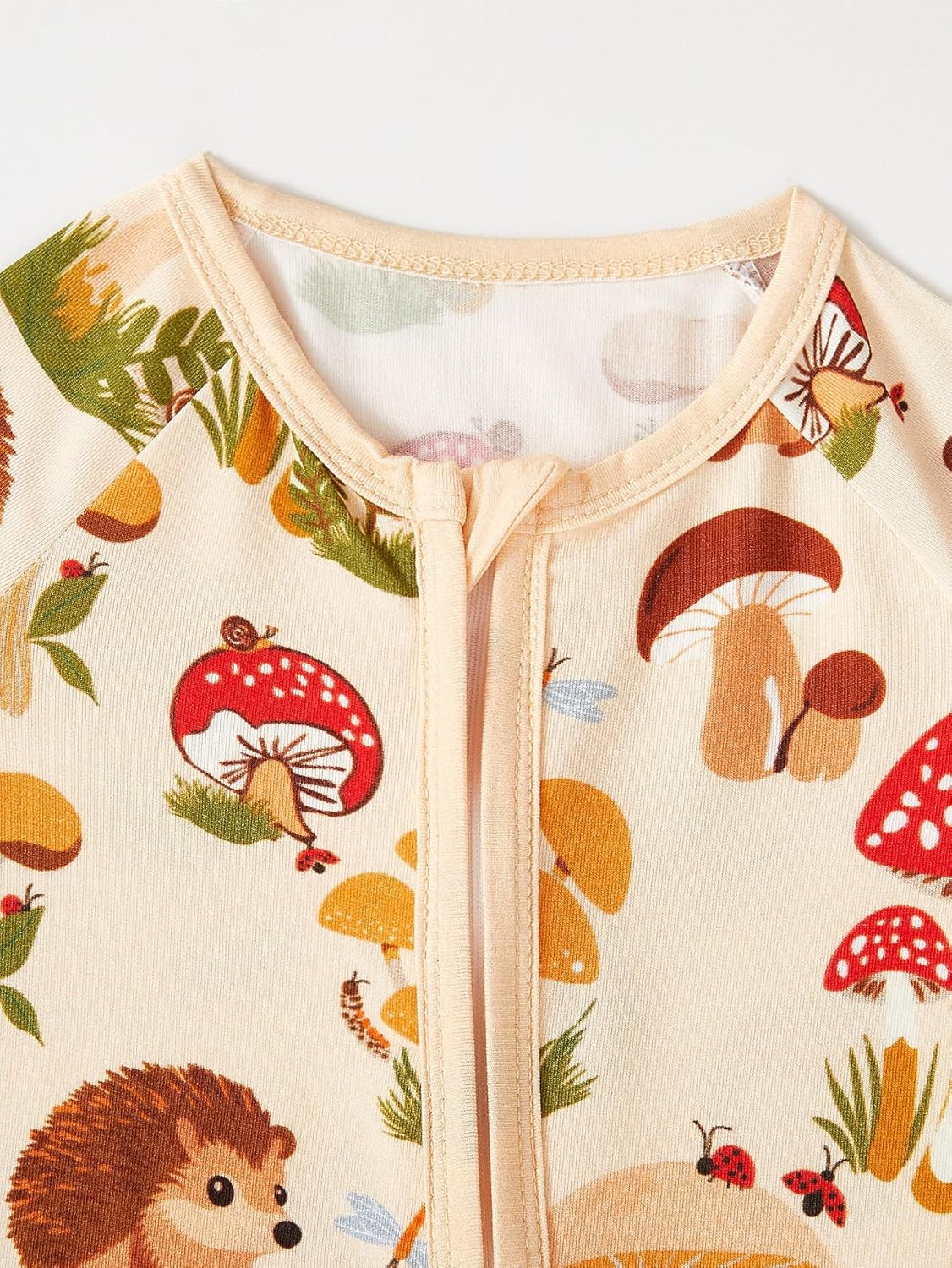 MOSSRIVER Bamboo Viscose Baby Long Sleeve Romper, Cute Pumpkin Prints Zipper Footless Jumpsuit, Toddler One-Piece Outfits