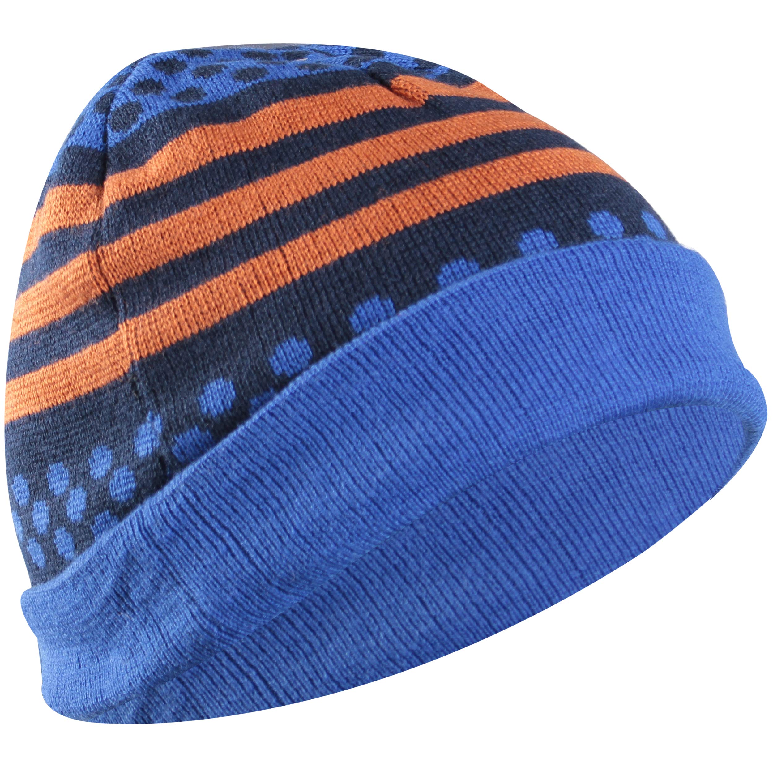 RANDY SUN Daily Slouchy Beanie Hat Cap, Womens/Mens Knitted Waterproof and Windproof Thermal Hat(Blue Dots Medium)