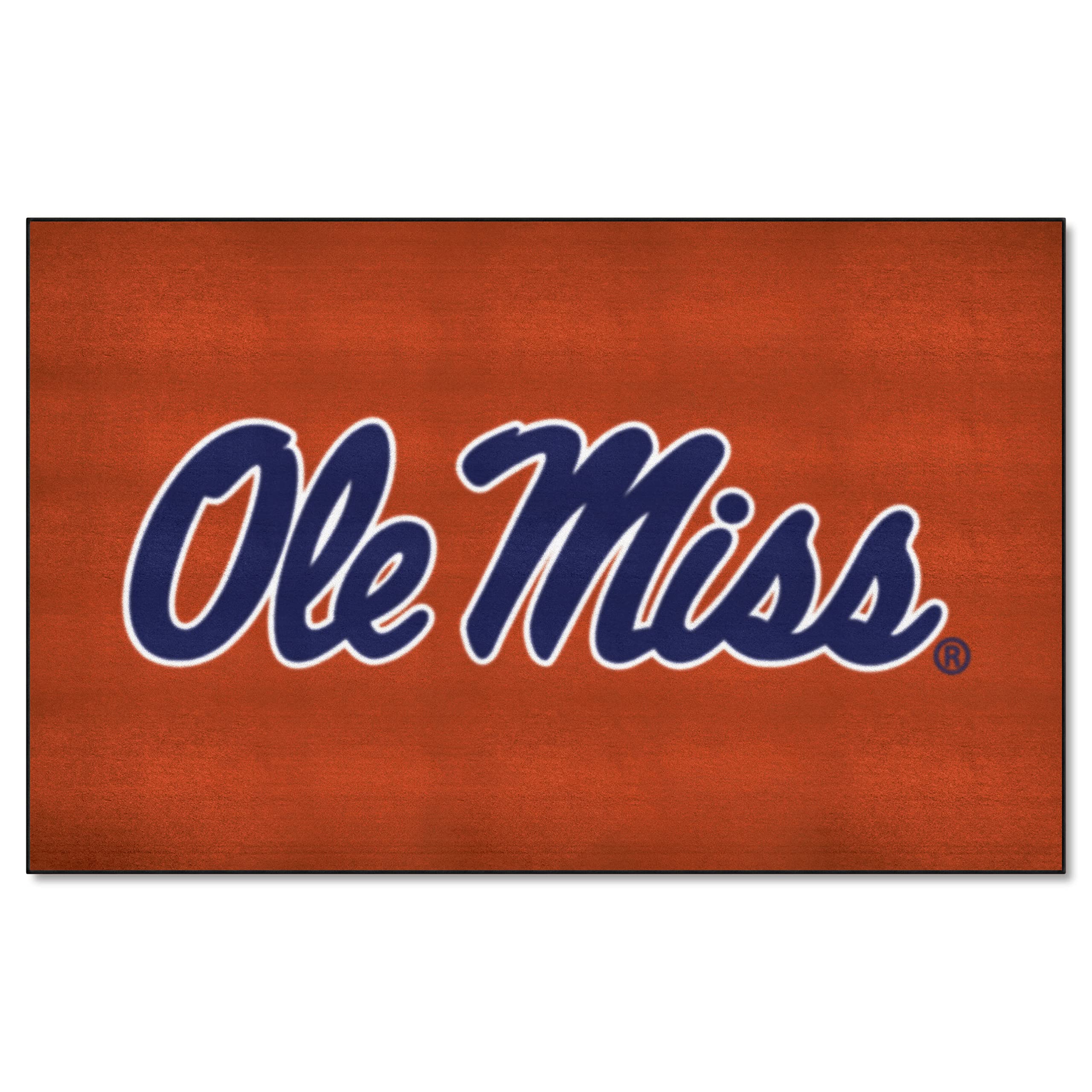 FANMATS 5132 Ole Miss Rebels Ulti-Mat Rug - 5ft. x 8ft. | Sports Fan Area Rug, Home Decor Rug and Tailgating Mat - "Ole Miss" Script Logo, Red
