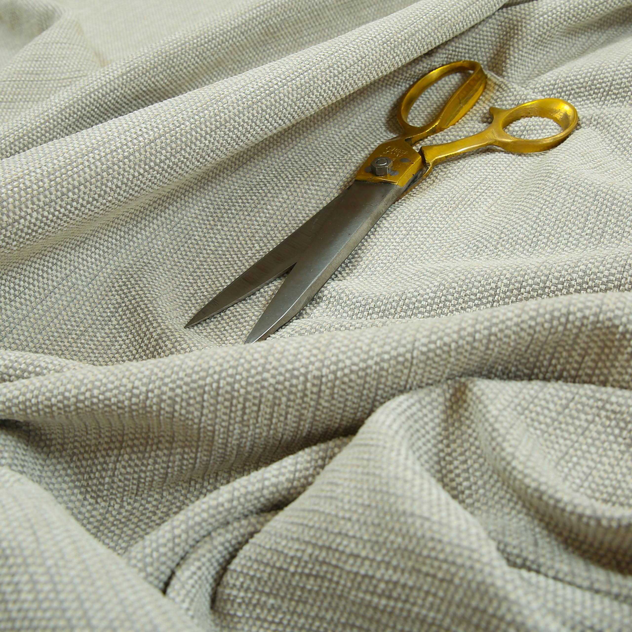 Redbrick Mill Fabrics Flame Retardant Soft Plain Quality Woven Chenille Upholstery Curtain Fabric Ideal for Home Interior Decorin Cream (Per Metre) — image 1