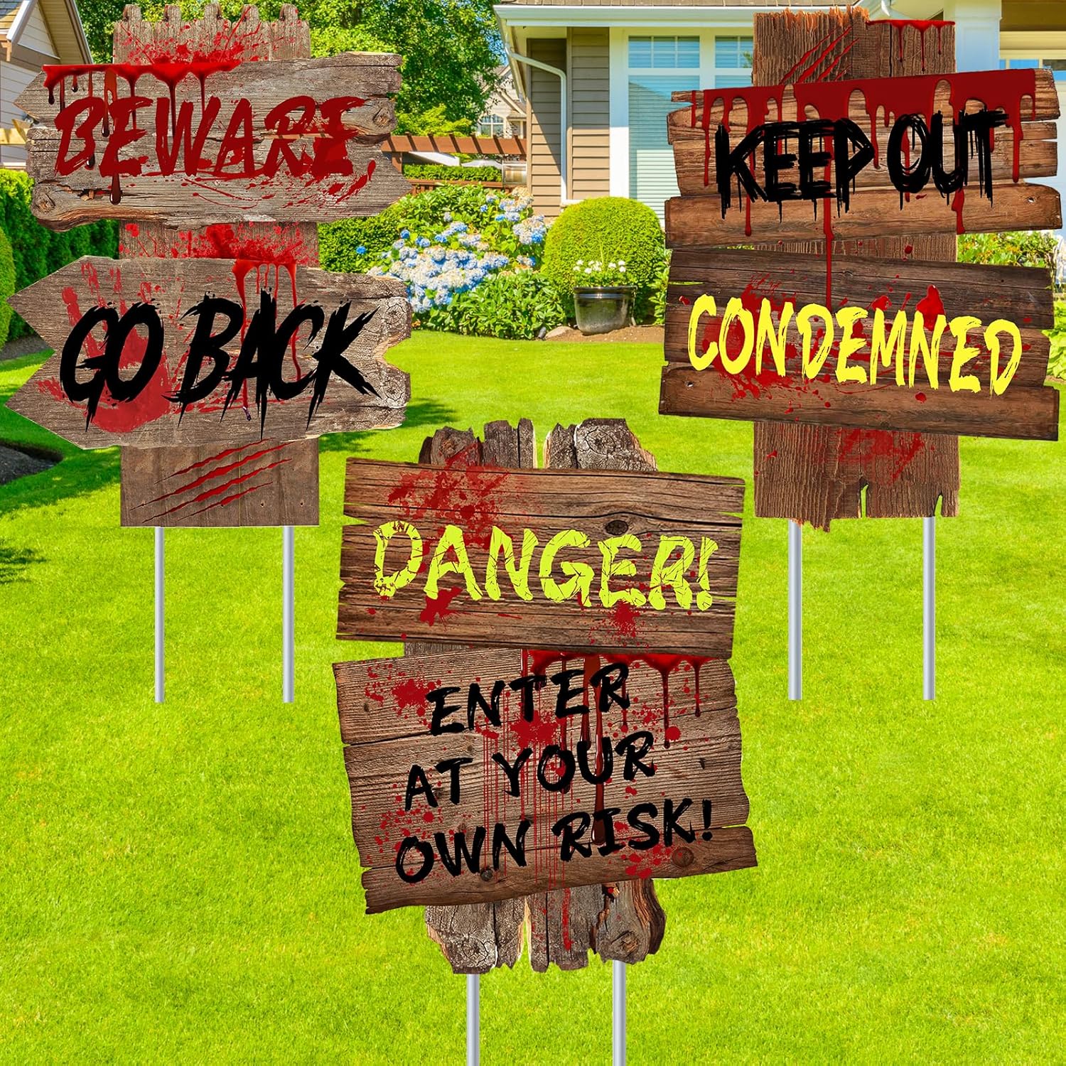 Halloween Beware Signs