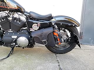 ORLETANOS - Borsa da moto EOS, compatibile con Harley Davidson Sportster Forty-Eight Super Low Roadster XL Custom Biker, borsa per il telaio Suzuki Yamaha Honda Kawasaki valigia Chopper