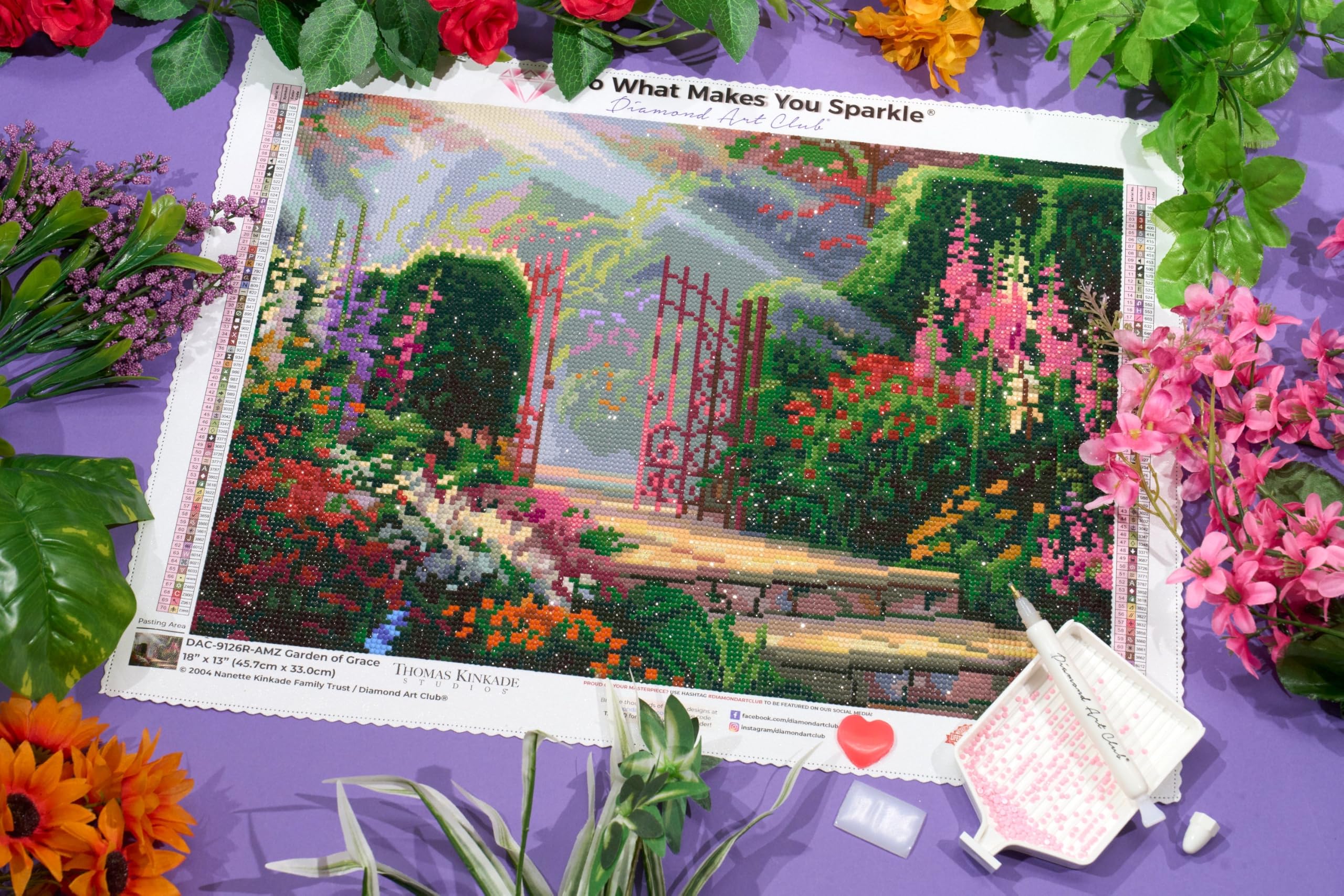 DIAMOND ART CLUB Kit de pintura de diamante Garden of Grace